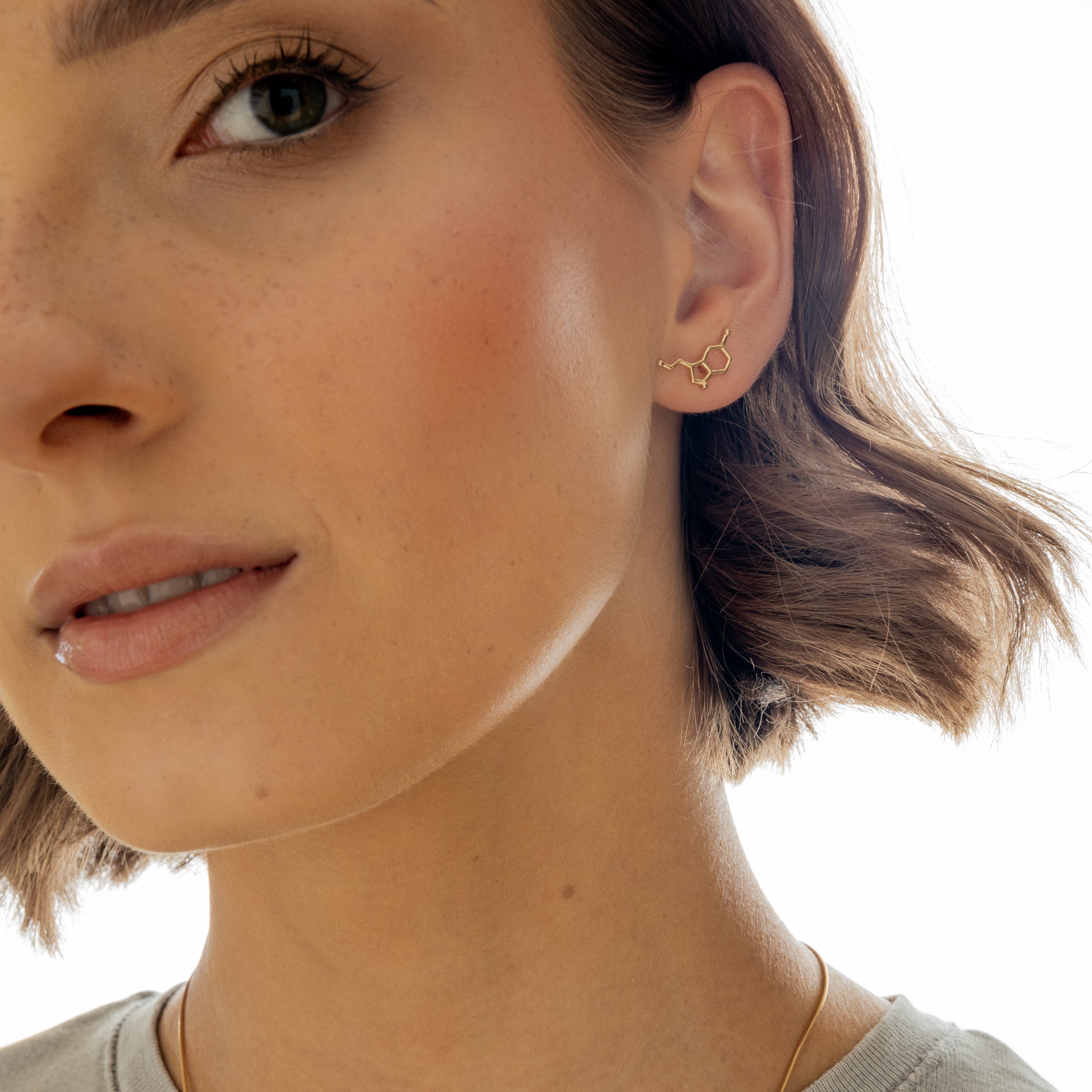 Kolczyki SEROTONIN srebrne pozłacane