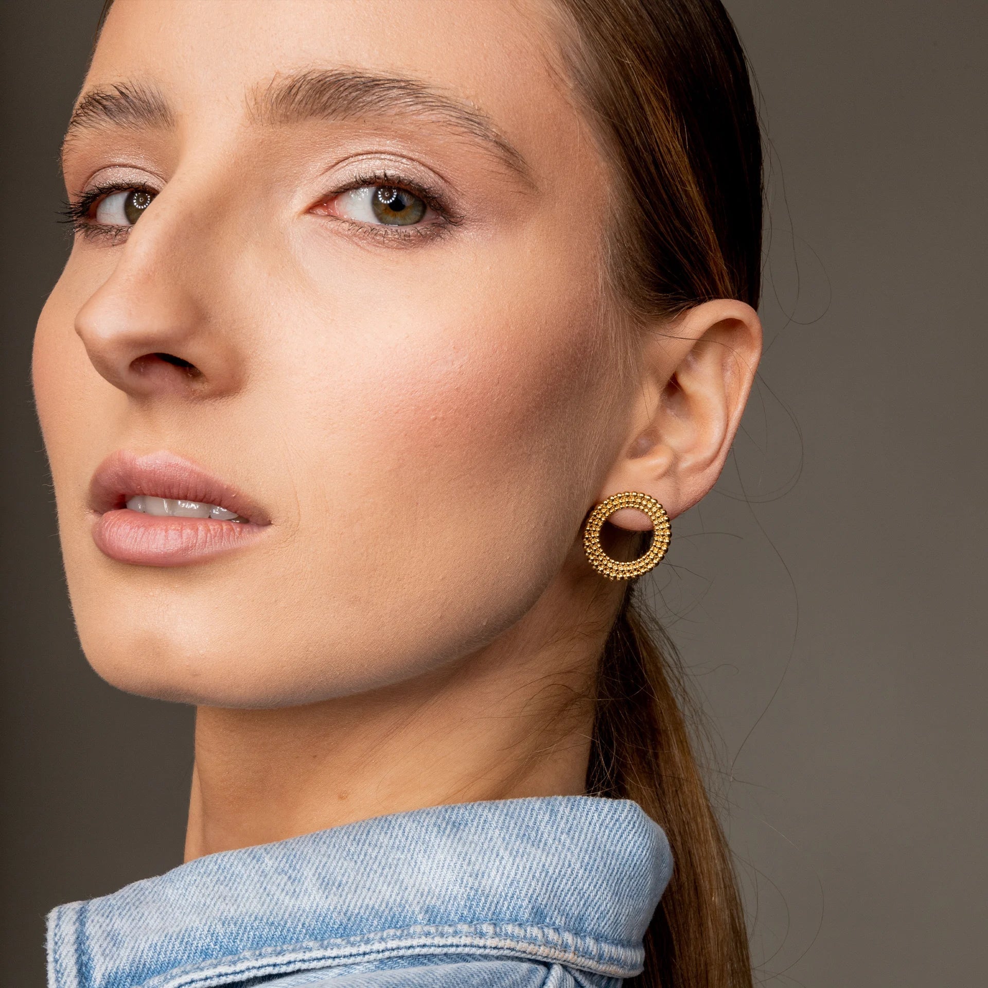 Kolczyki koła SUNRISE złote