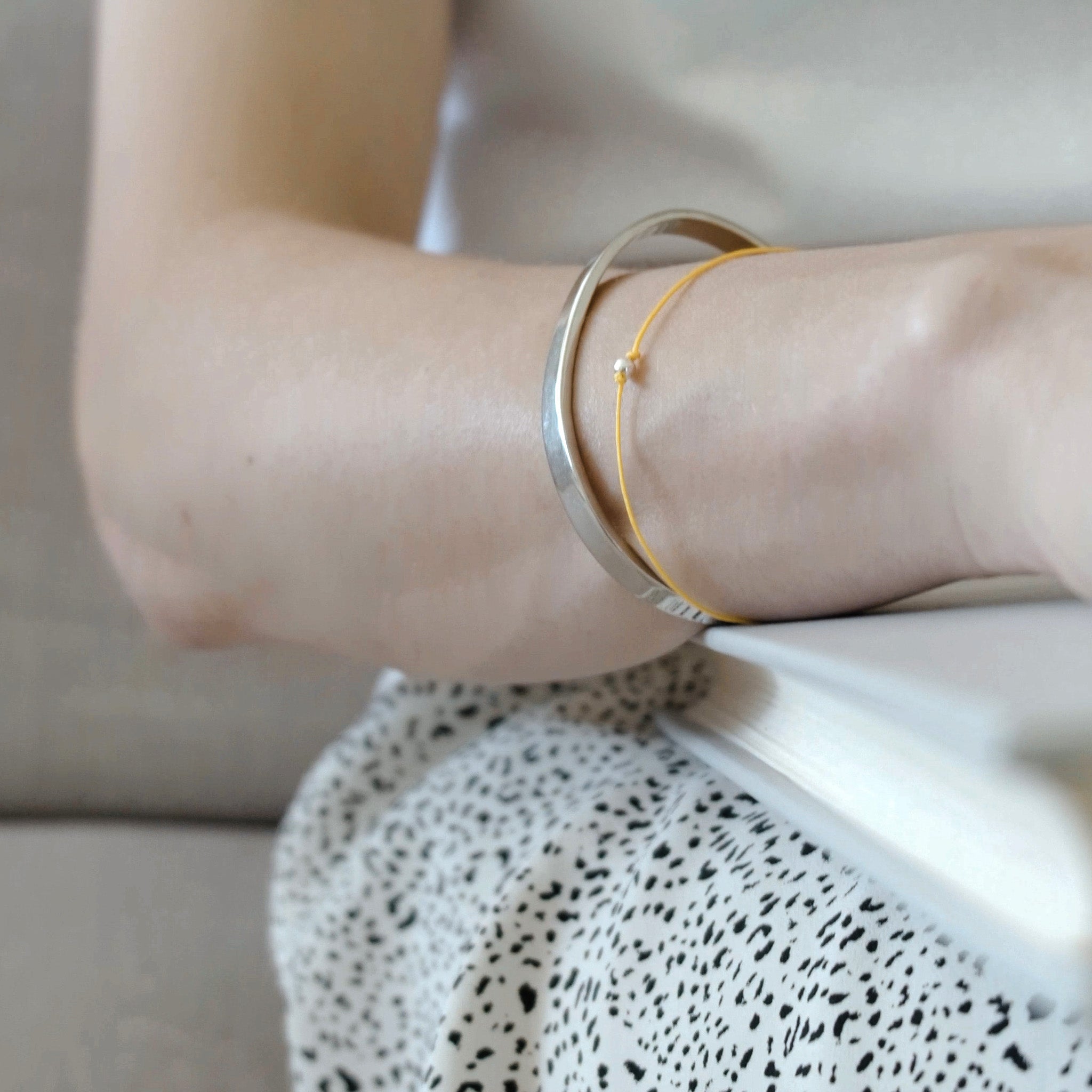 Bransoletka LUCKY YELLOW srebrna