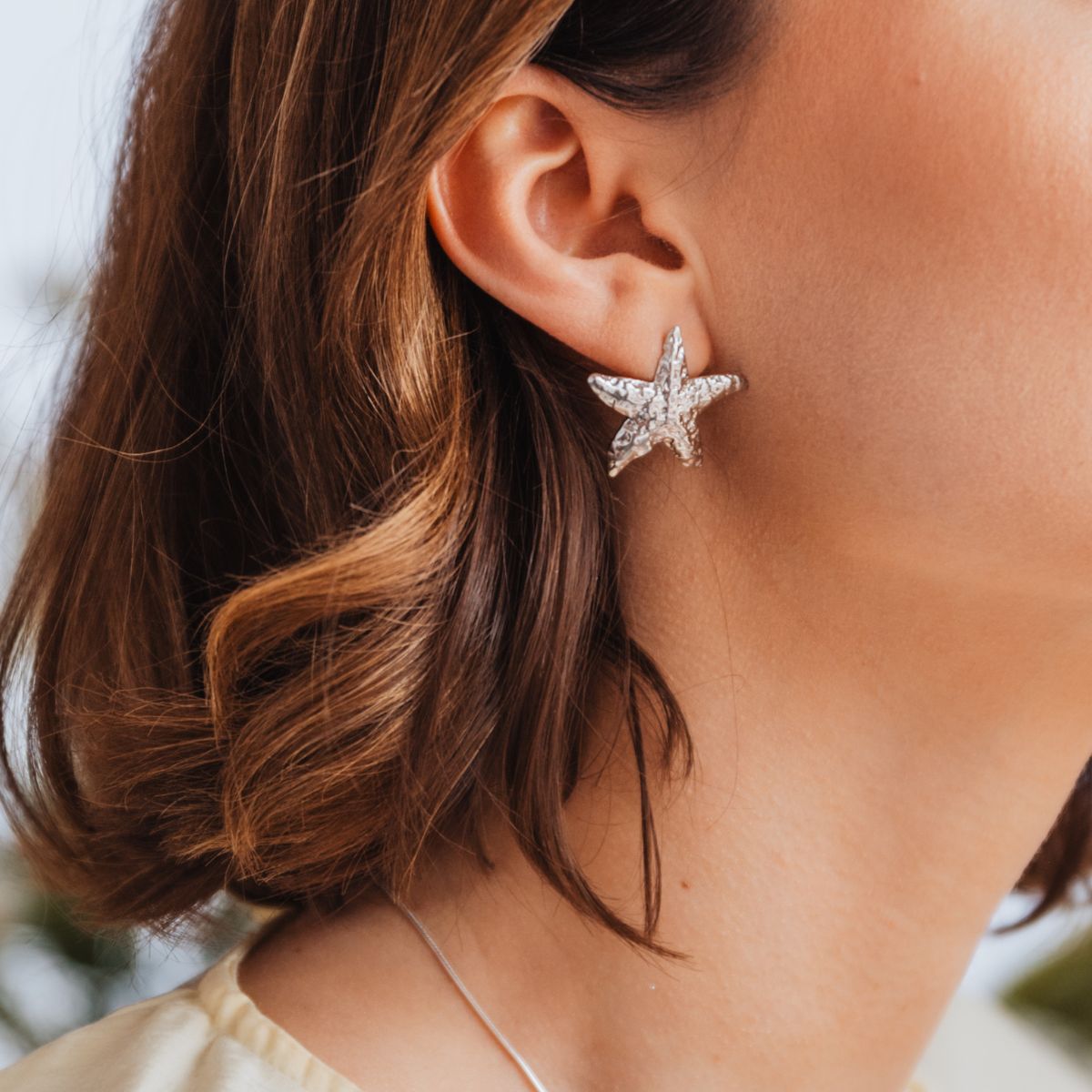 Kolczyki MARIN białe złoto