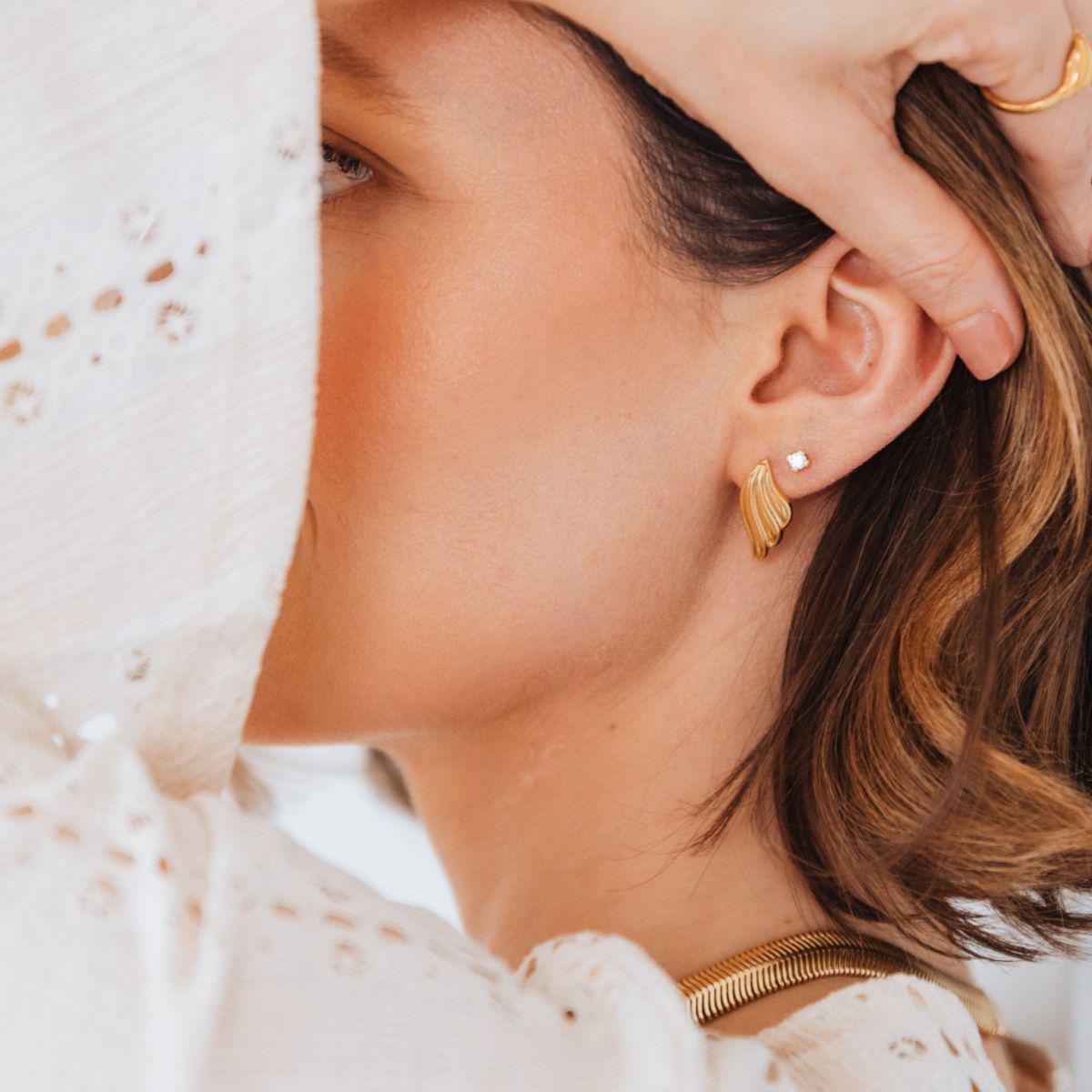 Koczyki WINGS złote