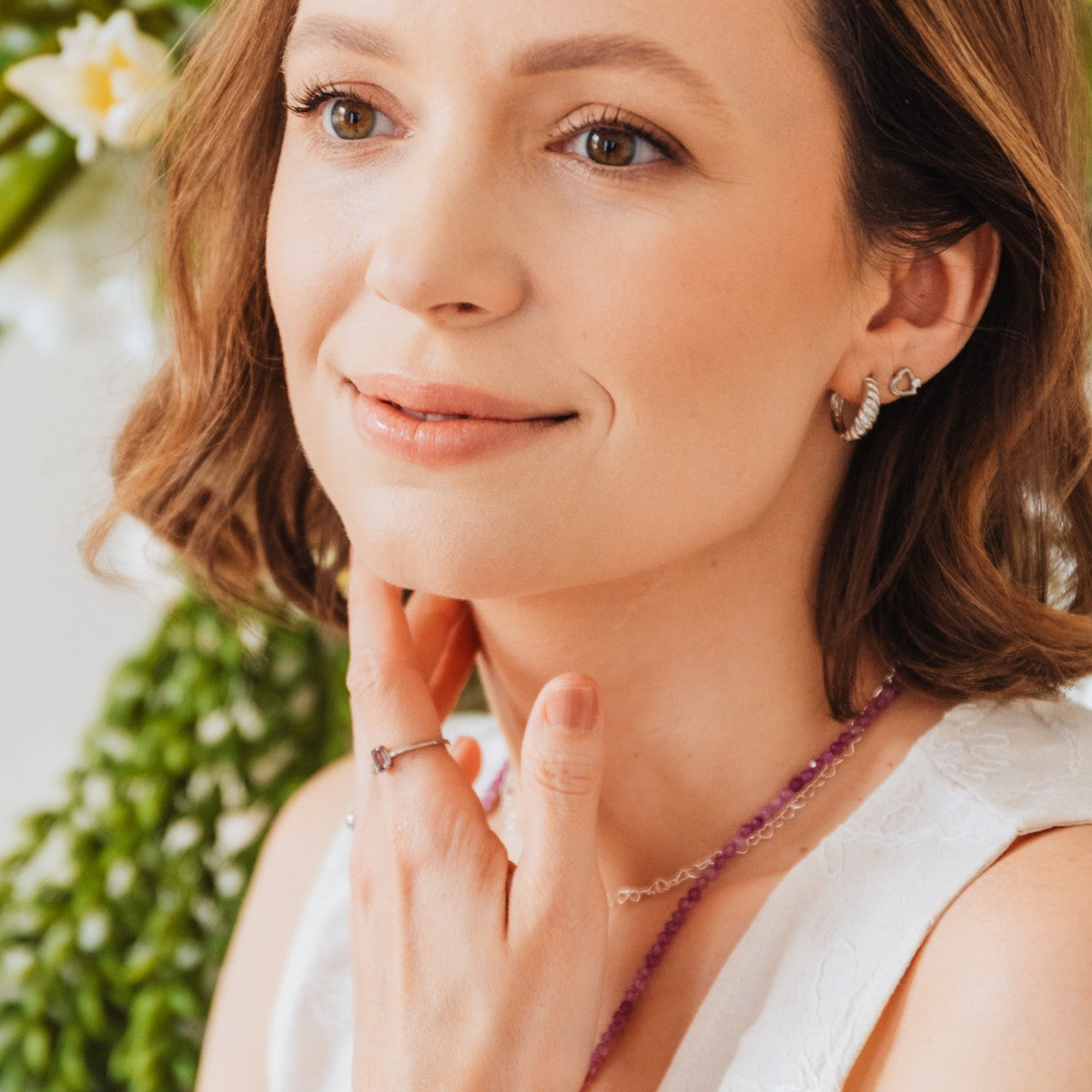 Kolczyki VERTO białe złoto