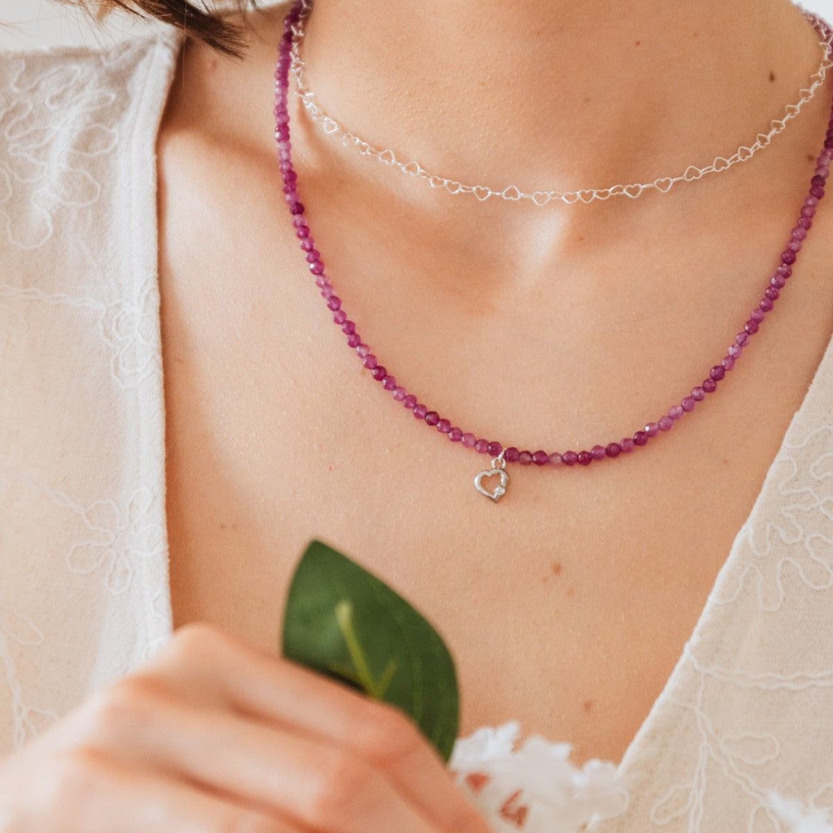 Naszyjnik VIOLET srebrny