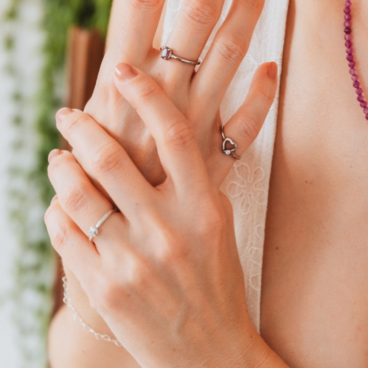 Pierścionek CRYSTAL srebrny