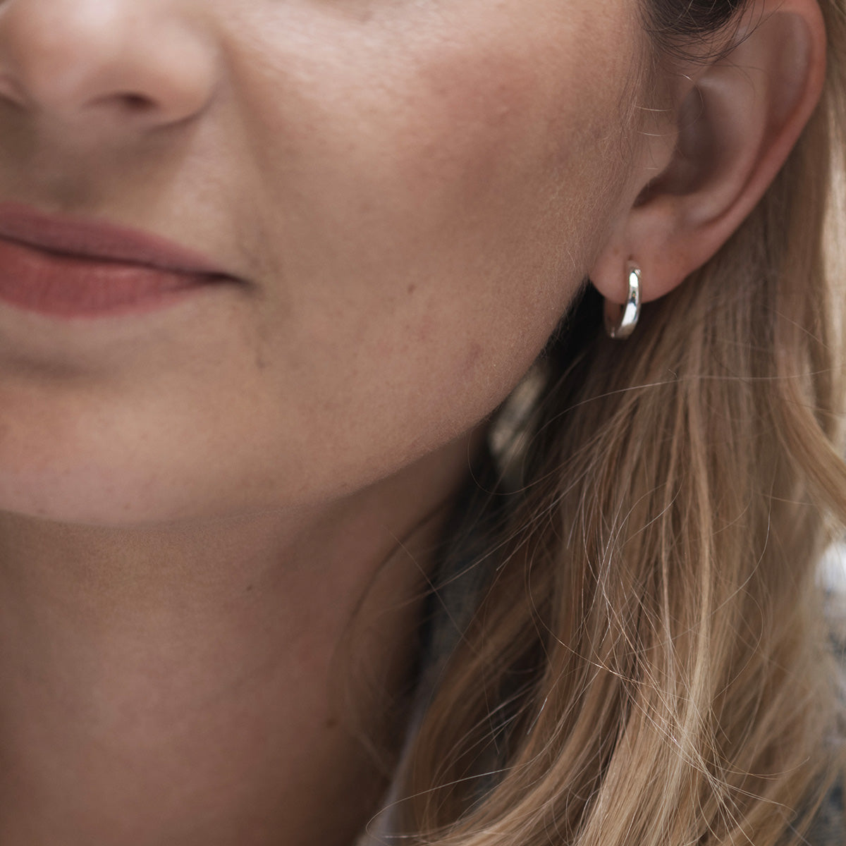 Kolczyki LINE srebrne