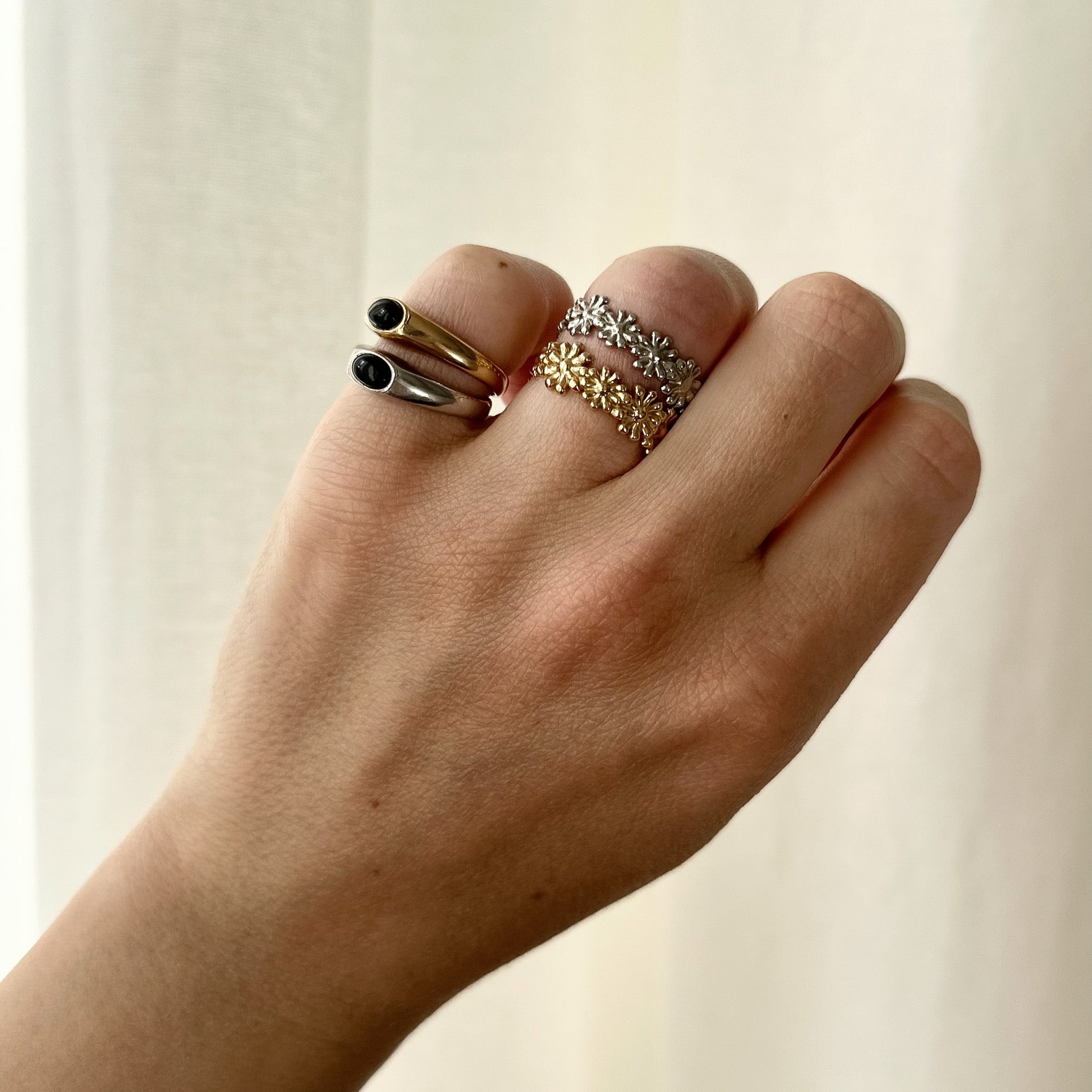 Pierścionek ONYX srebrny