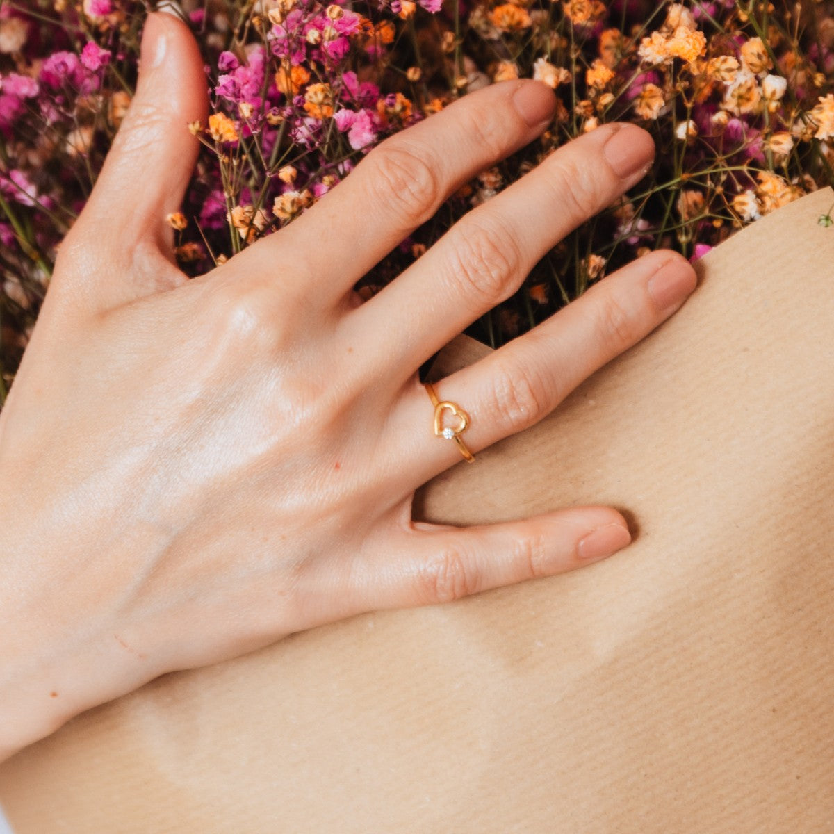 Pierścionek CRYSTAL złoto