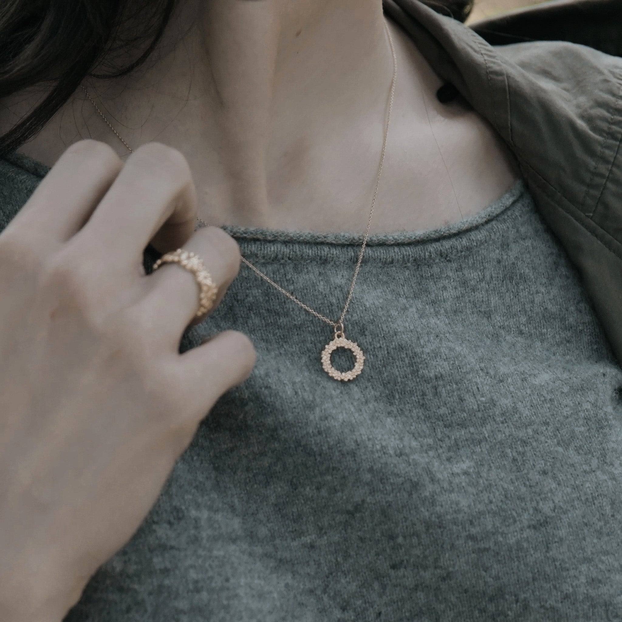 Naszyjnik AUSSIE srebrny pozłacany - zawieszka i łańcuszek