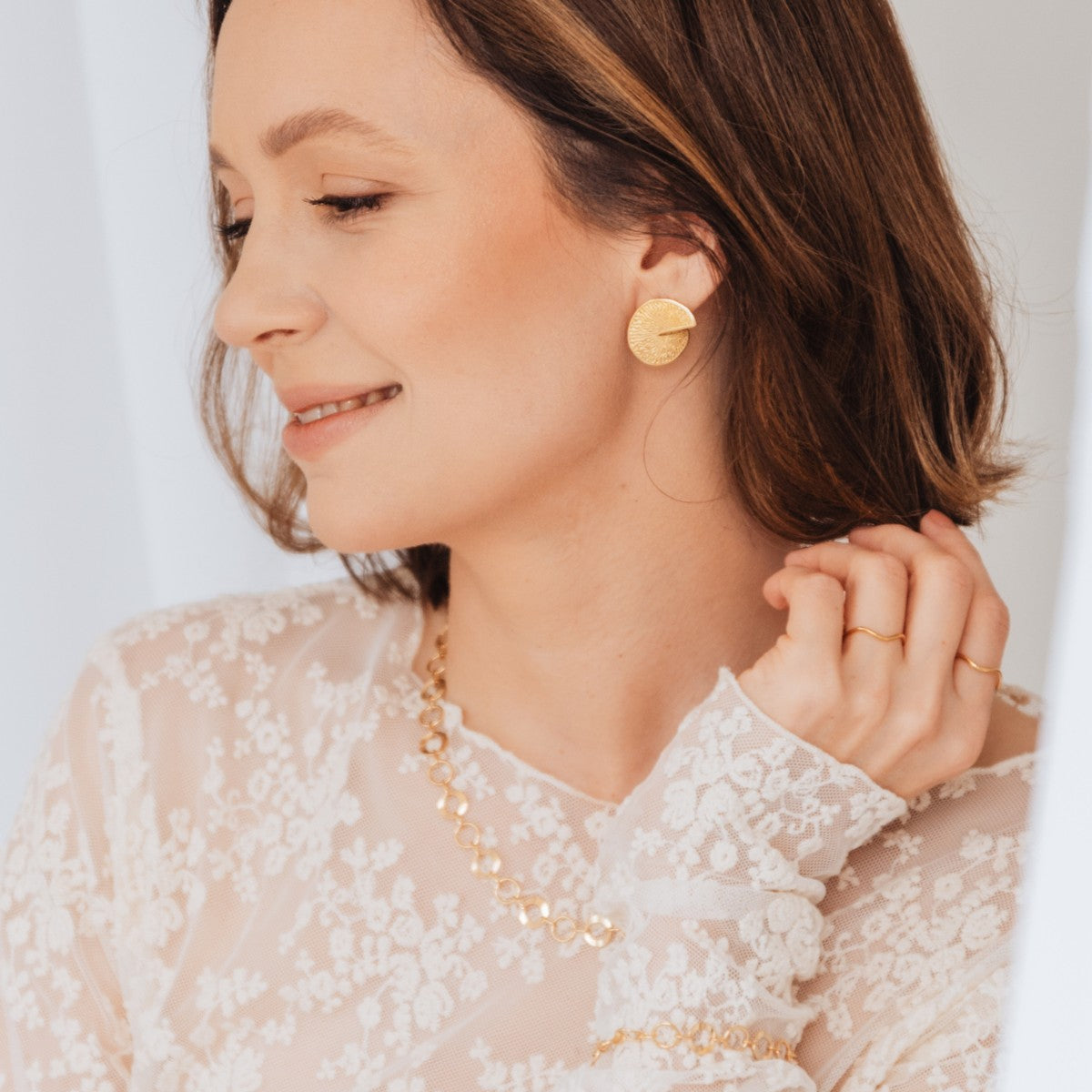 Kolczyki NOMA złote