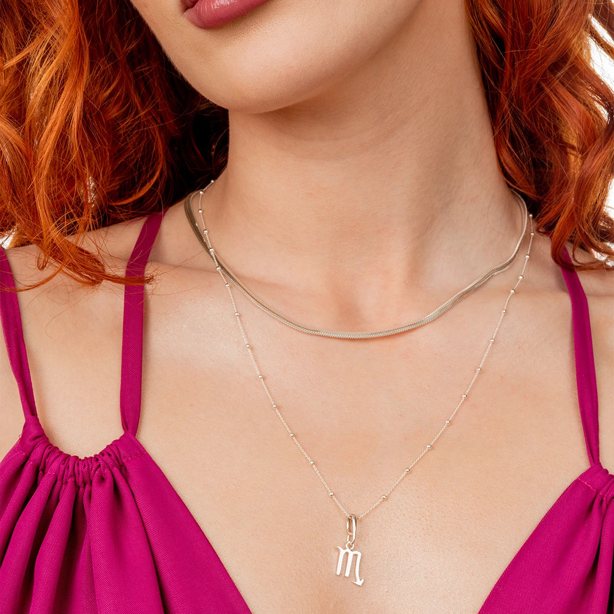 Łańcuszek CLAIRE srebrny - 55 cm