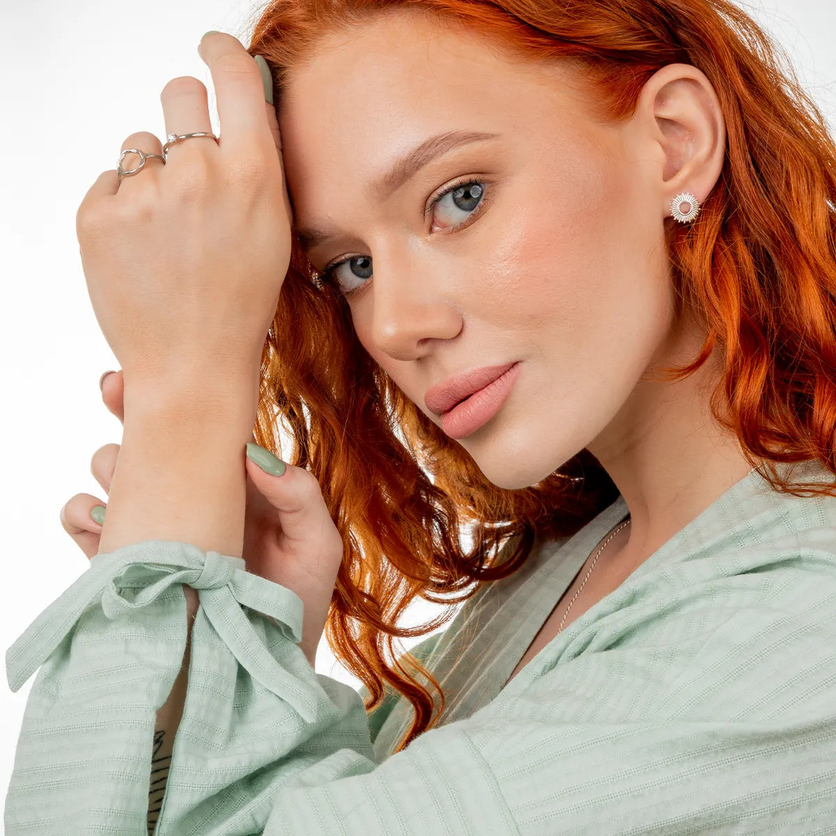 Kolczyki słońce SUN srebrne