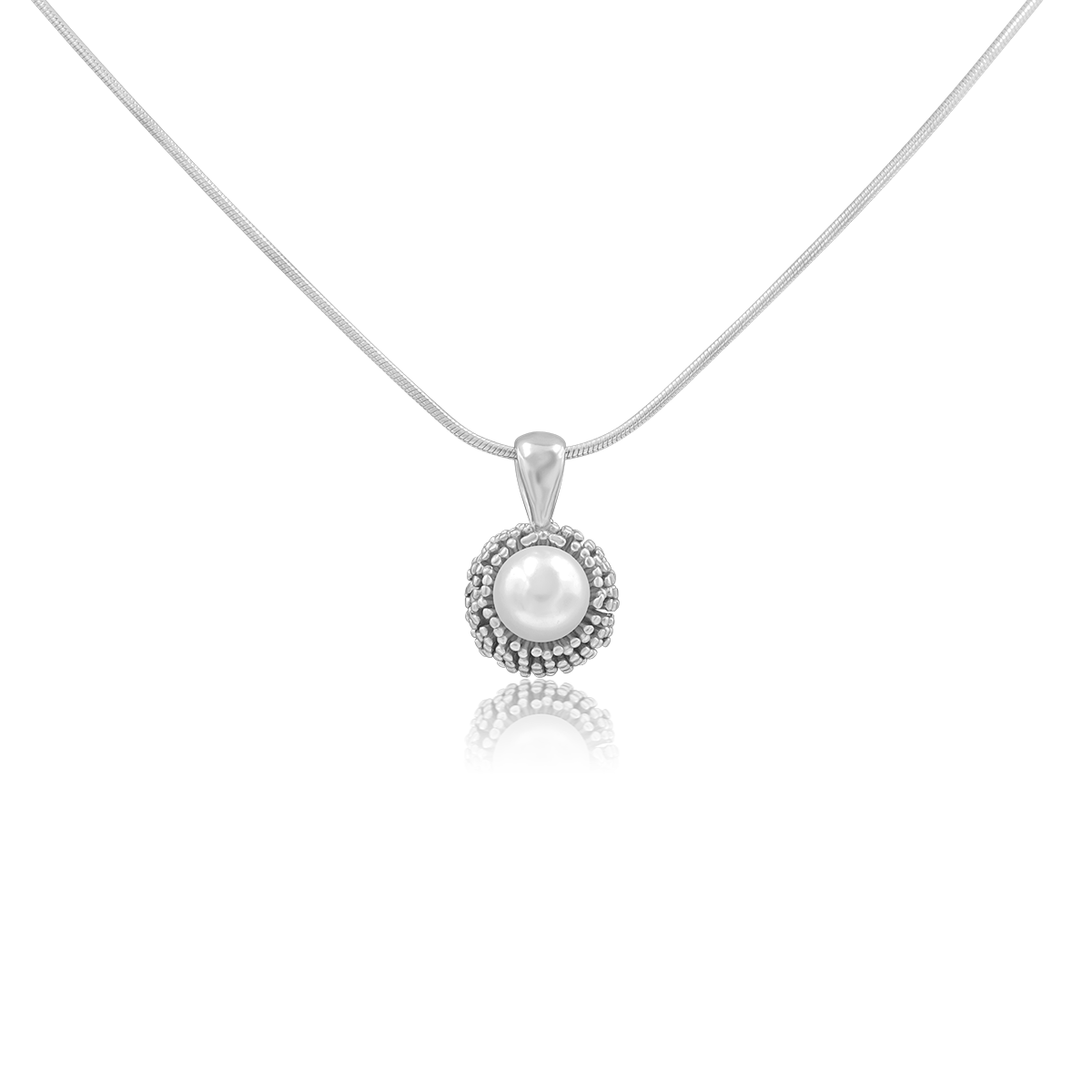 Zawieszka z perłą AUDREY srebrna