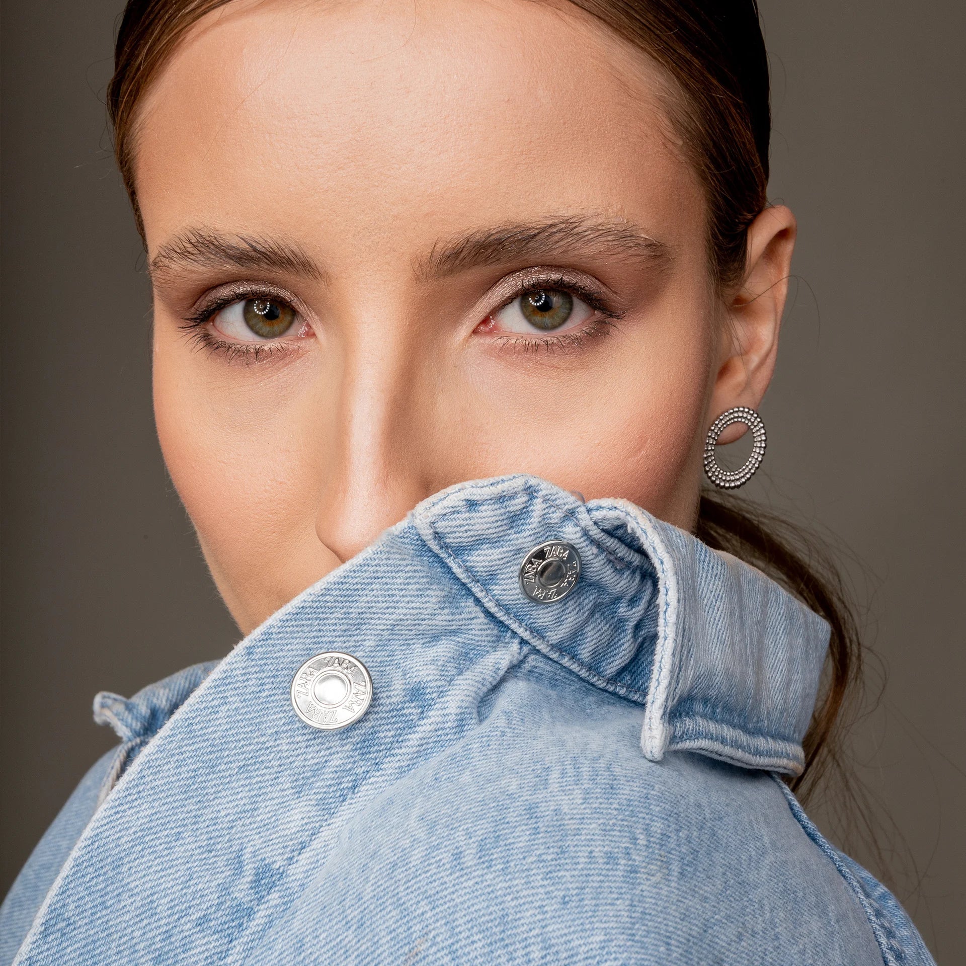 Kolczyki koła SUNRISE białe złoto