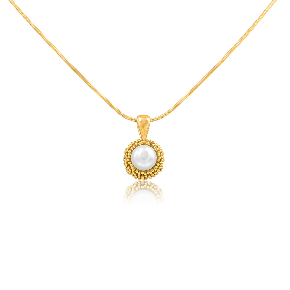 Zawieszka z perłą AUDREY srebrna pozłacana