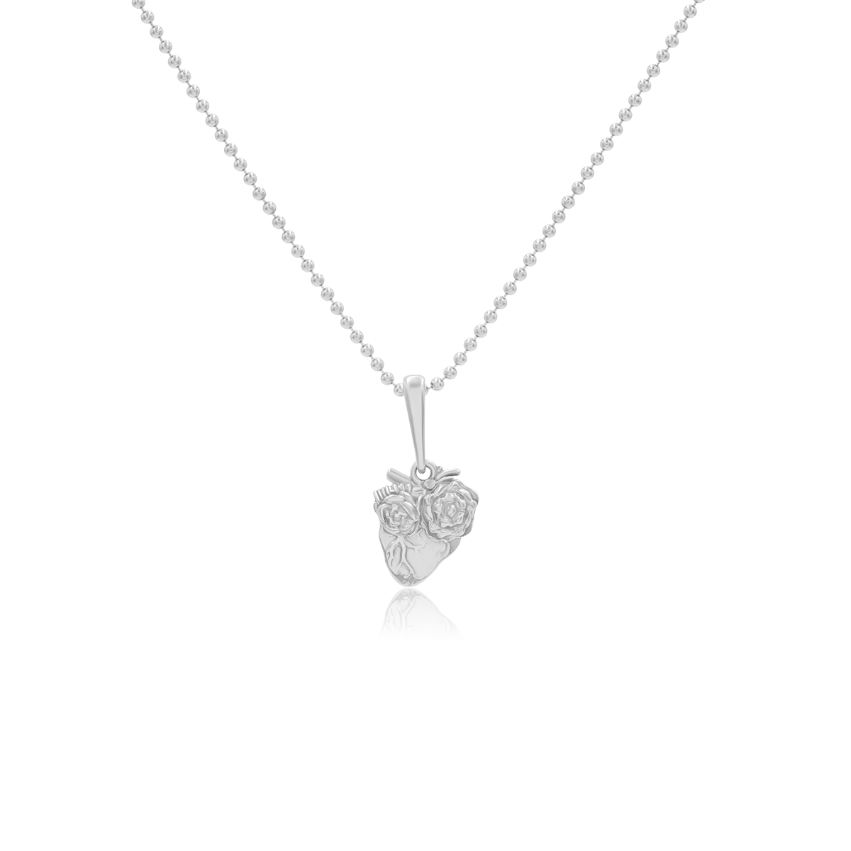 Zawieszka serduszko ANATOMIC HEART srebrna