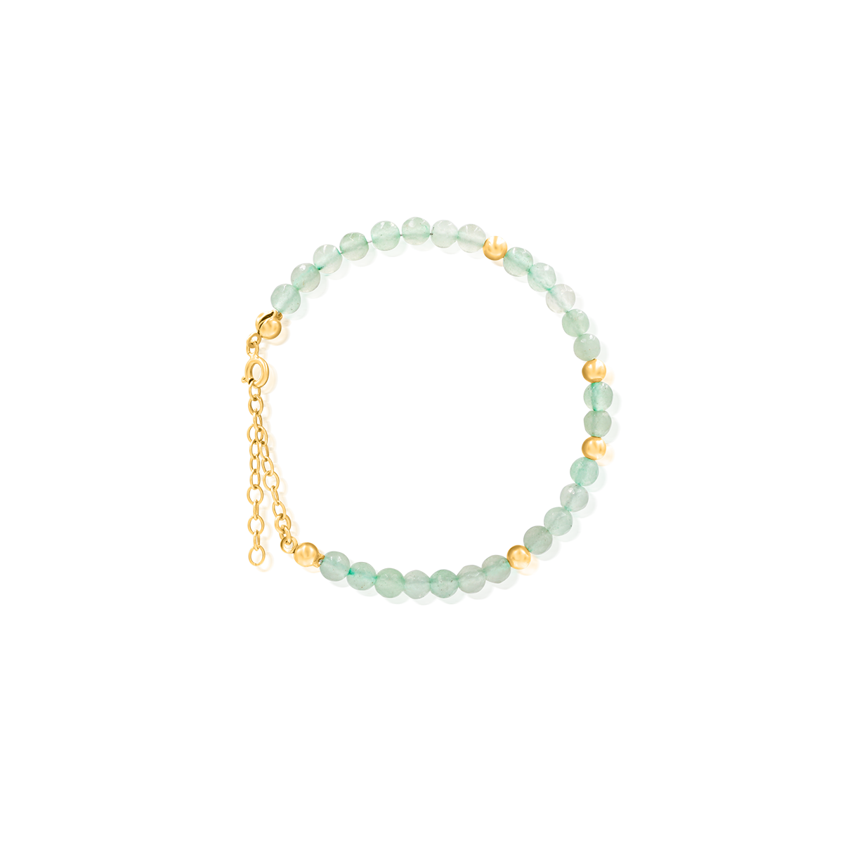 Bransoletka SAGE z awenturynem srebrna pozłacana