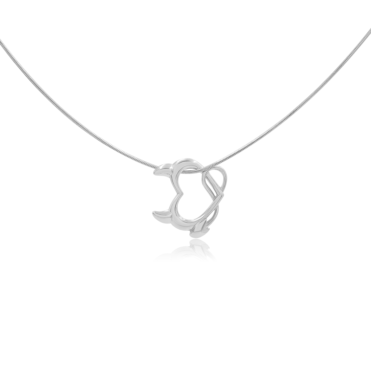 Zawieszka serduszko DEVIL HEART srebrna