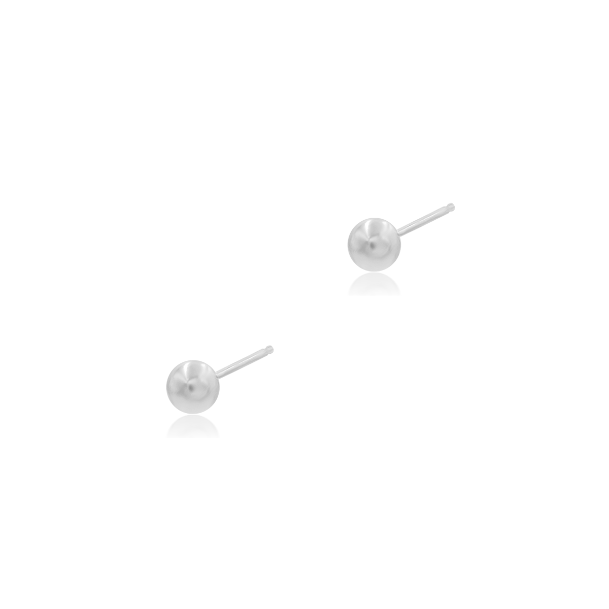 Kolczyki kulki DOTS srebrne - M