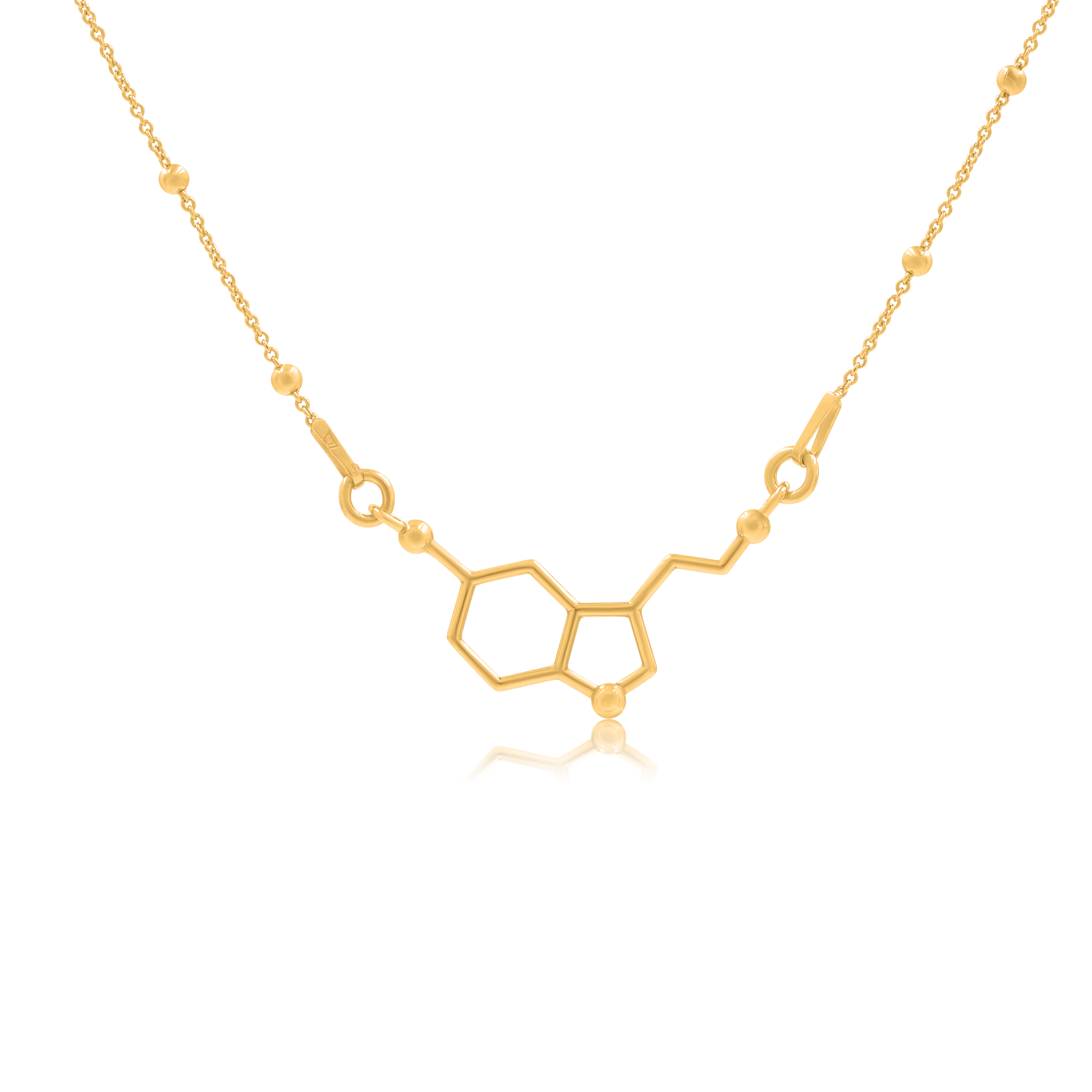 Naszyjnik SEROTONIN srebrny pozłacany