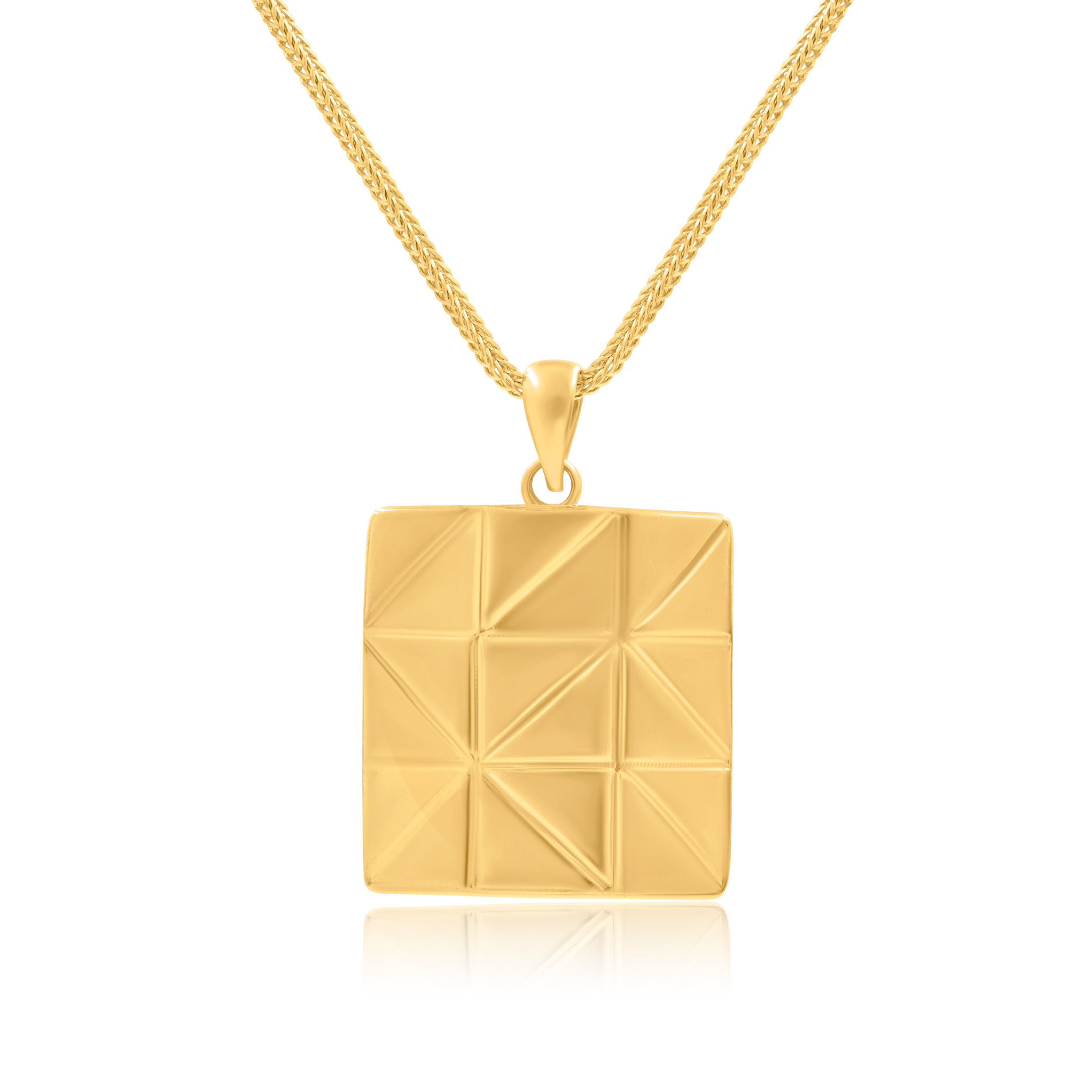 Naszyjnik PIAZZA srebrny pozłacany - zawieszka i łańcuszek