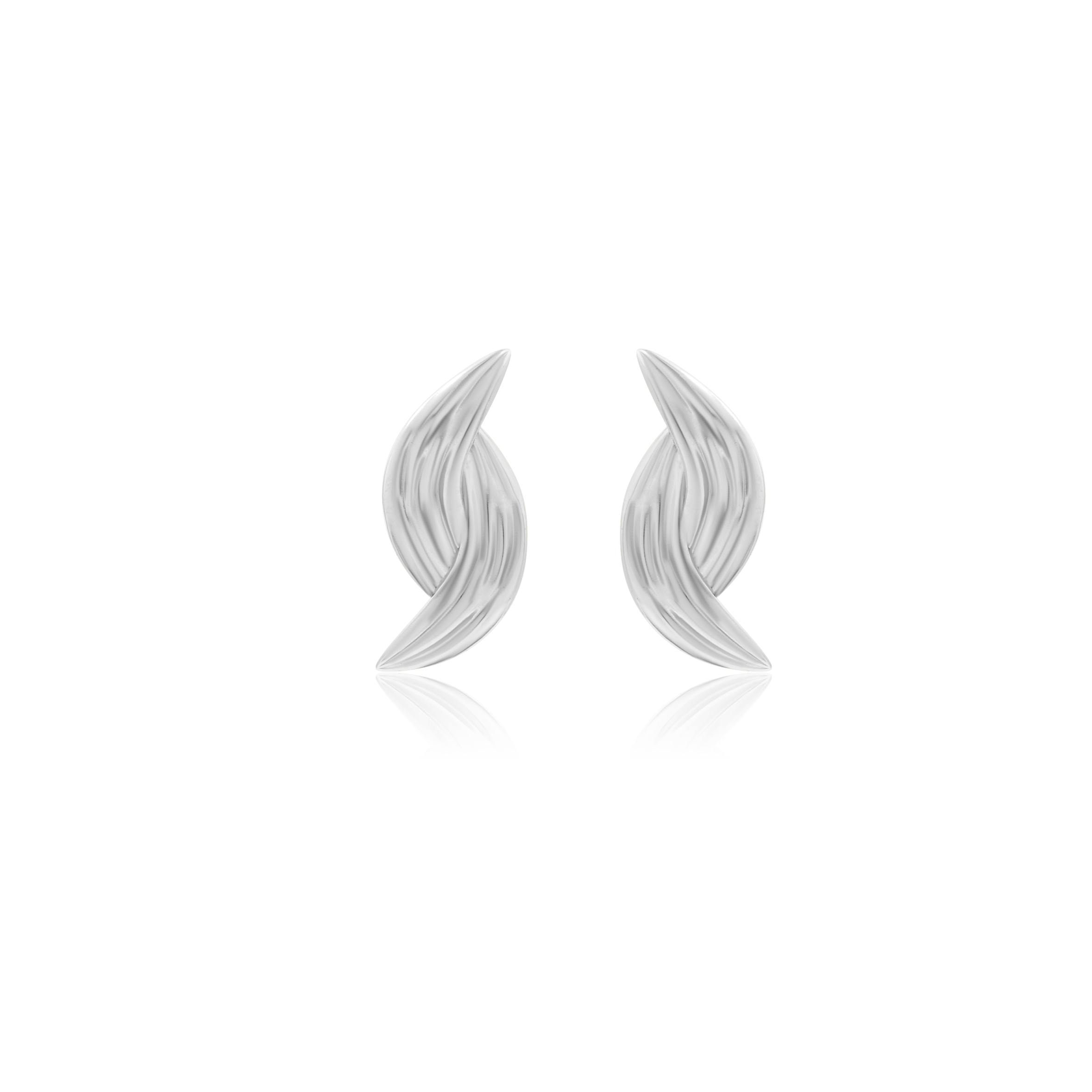 Koczyki TWIRL białe złoto