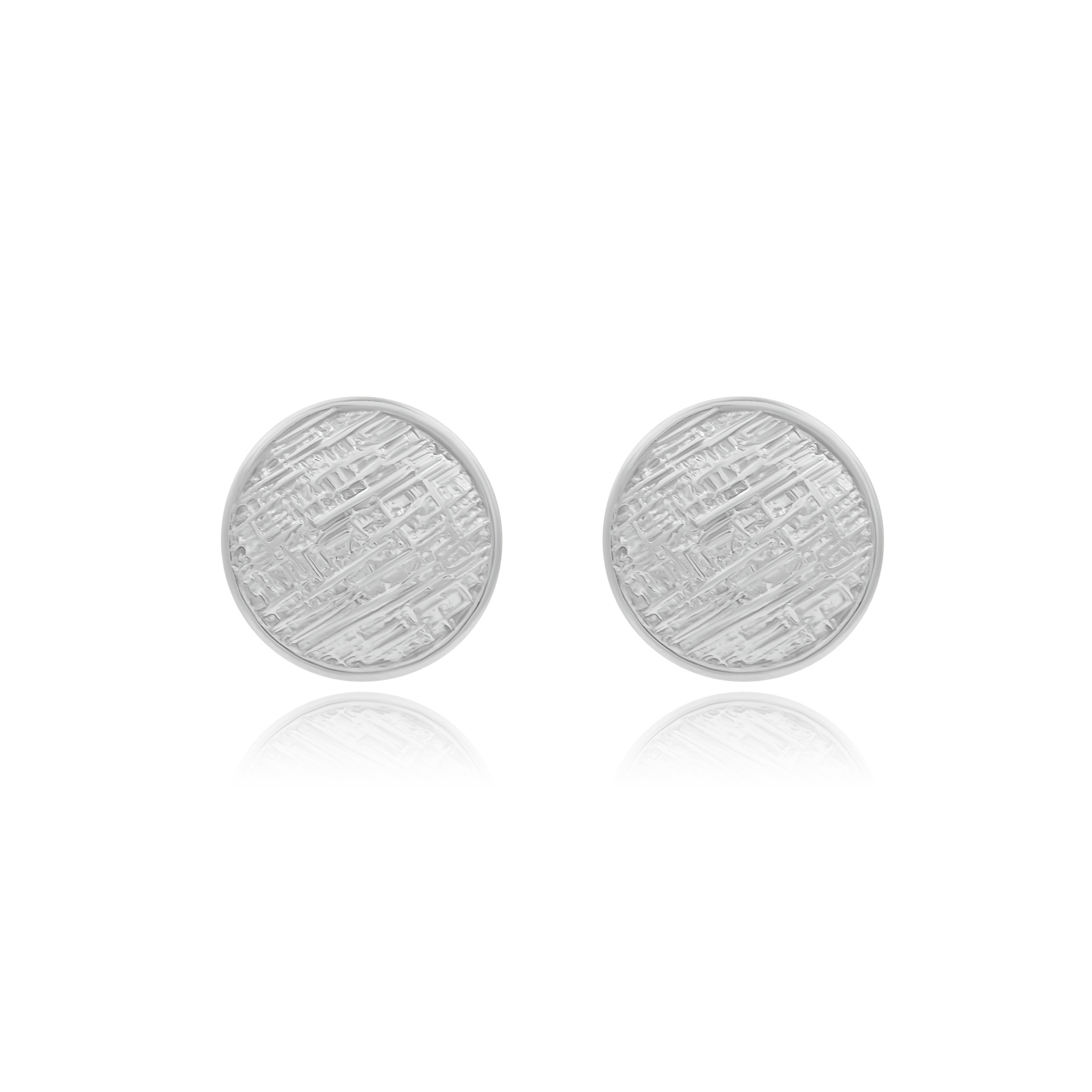 Kolczyki TWEED białe złoto