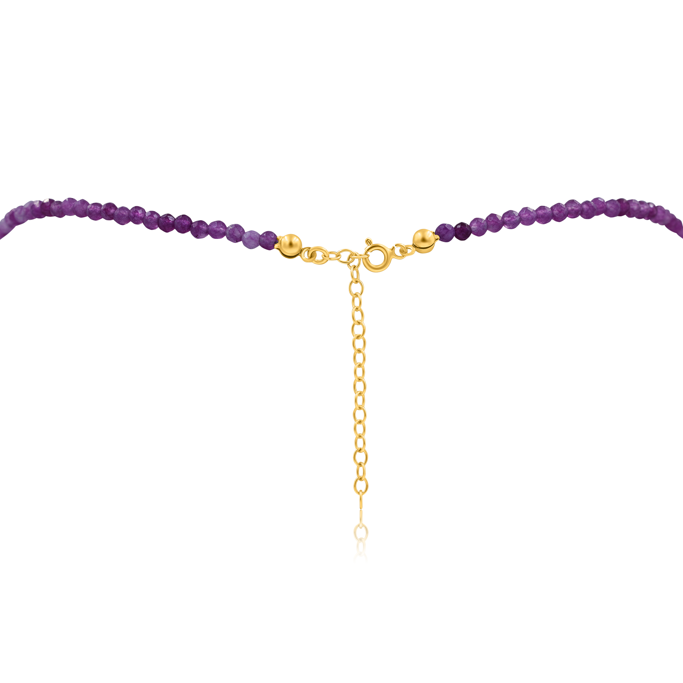 Naszyjnik VIOLET srebrny pozłacany