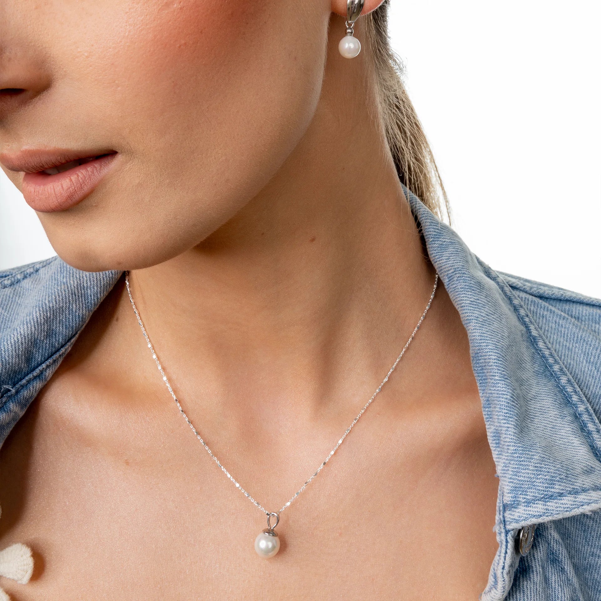 Łańcuszek CAROLINE srebrny - 45 cm