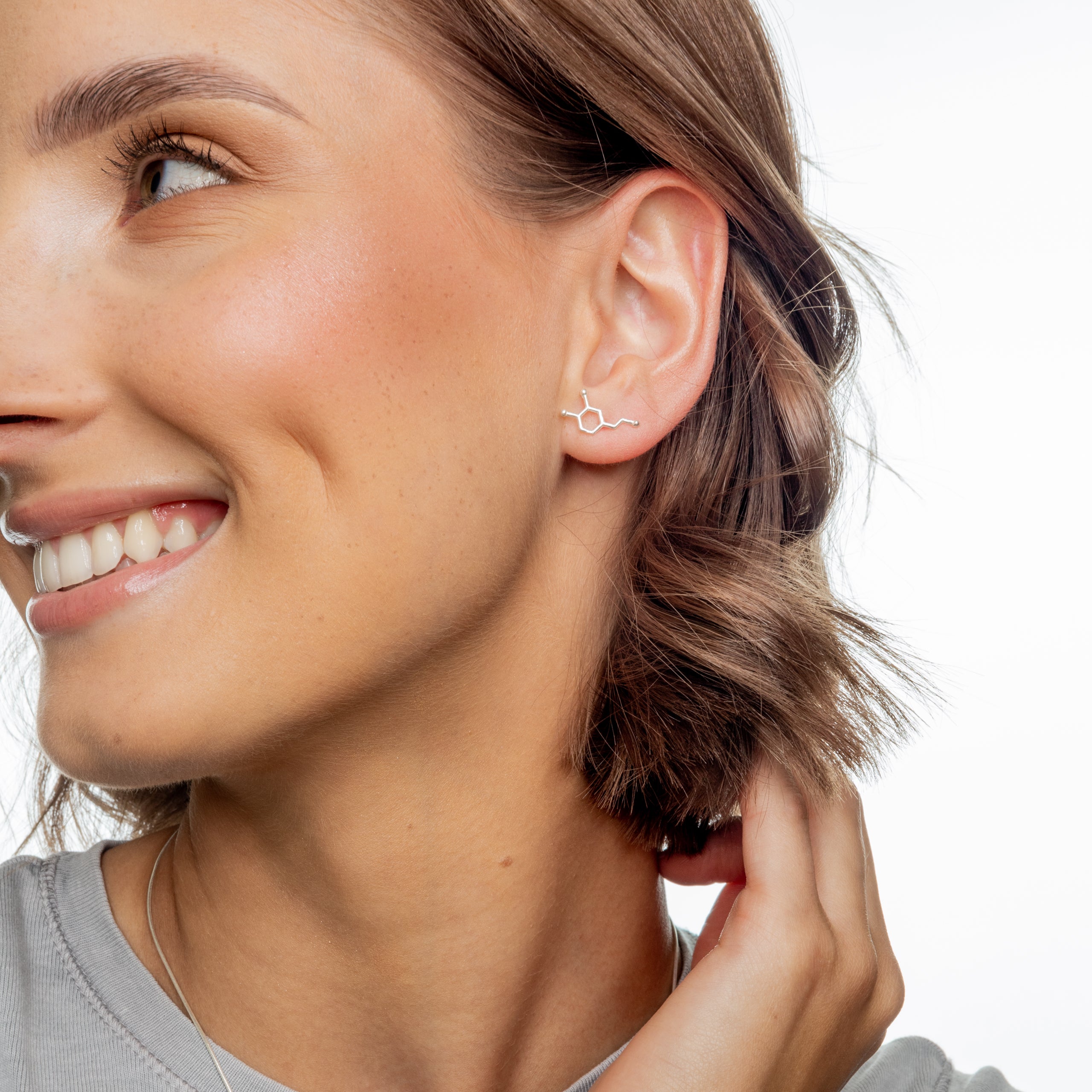 Kolczyki DOPAMINE srebrne