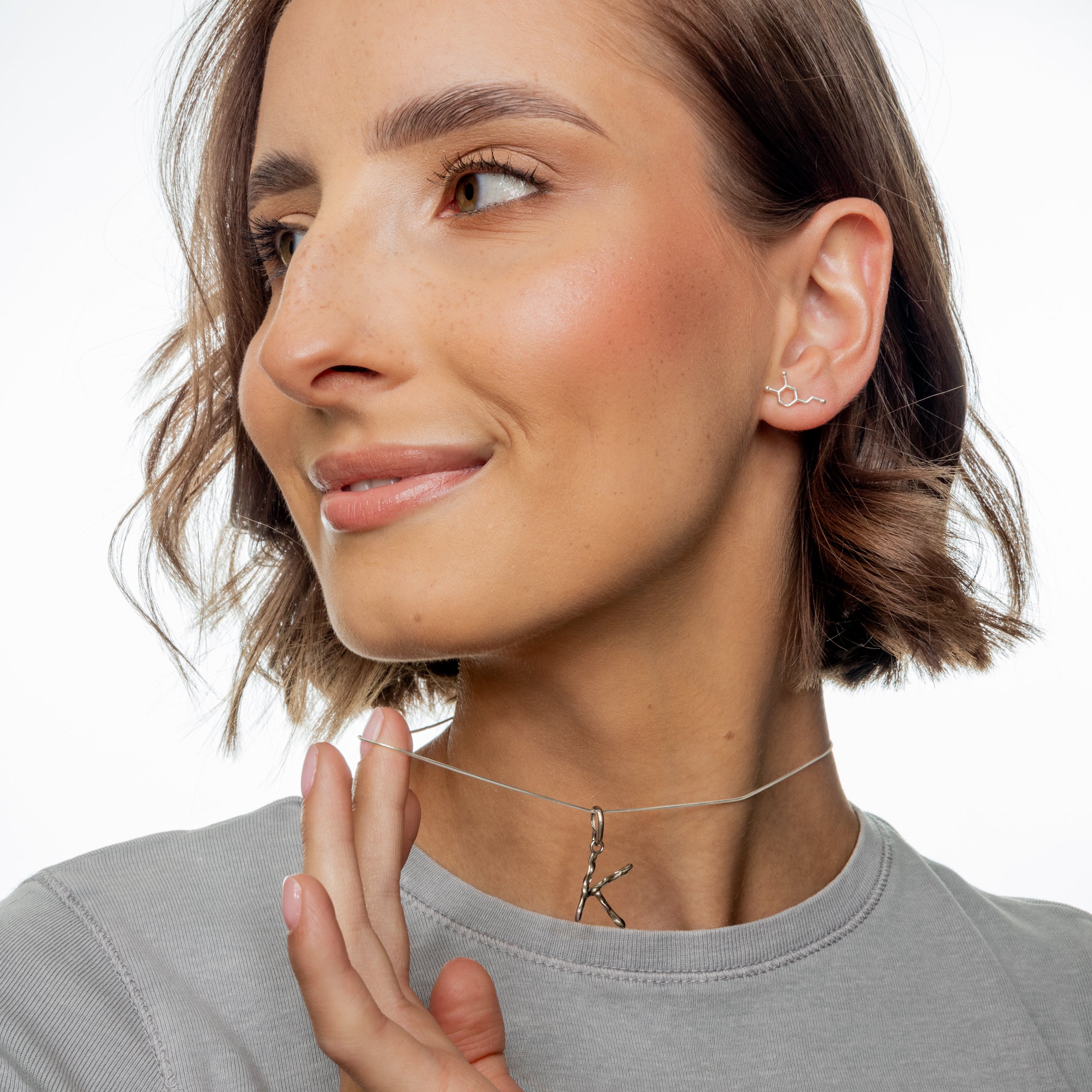 Kolczyki DOPAMINE srebrne