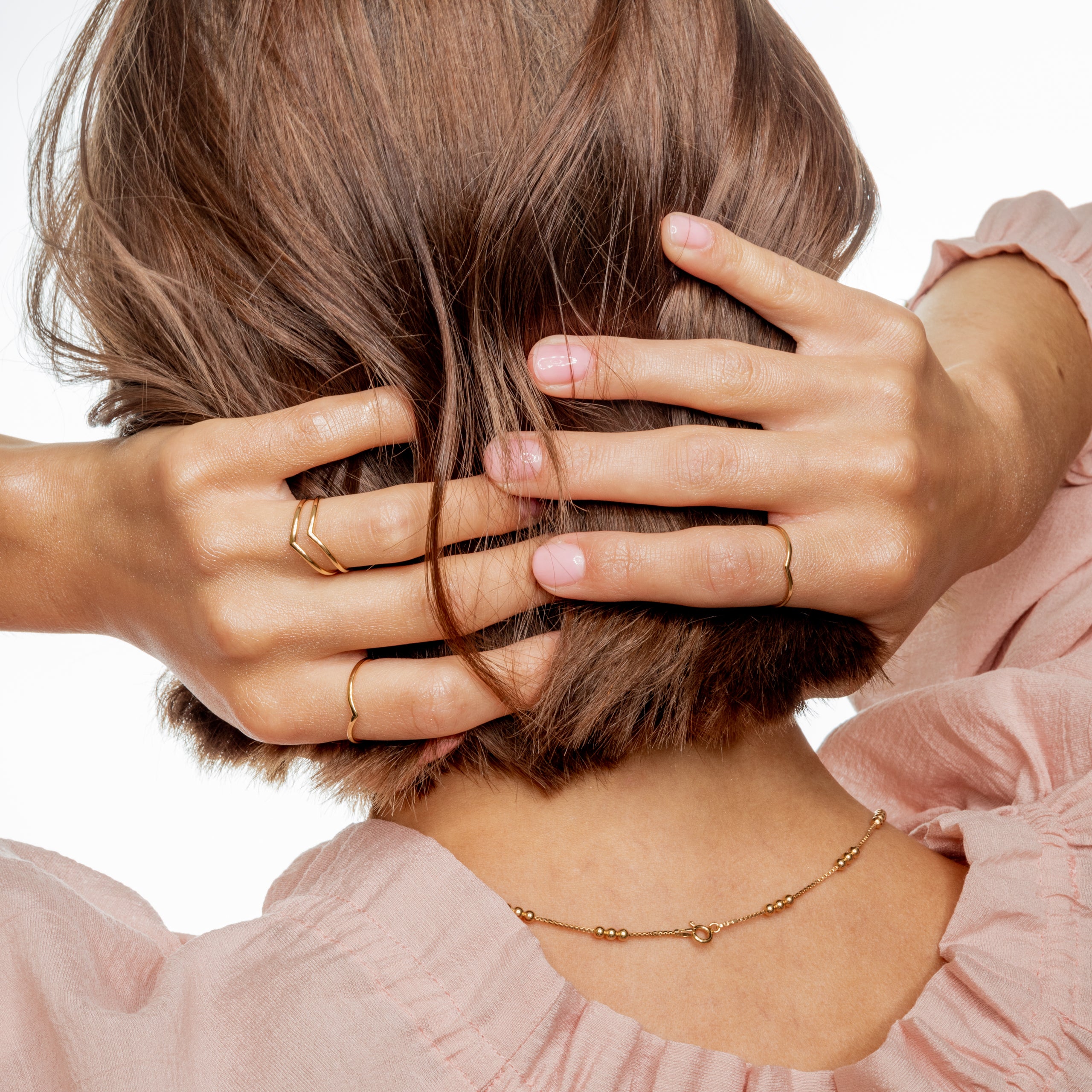 Pierścionek COURSE srebrny pozłacany