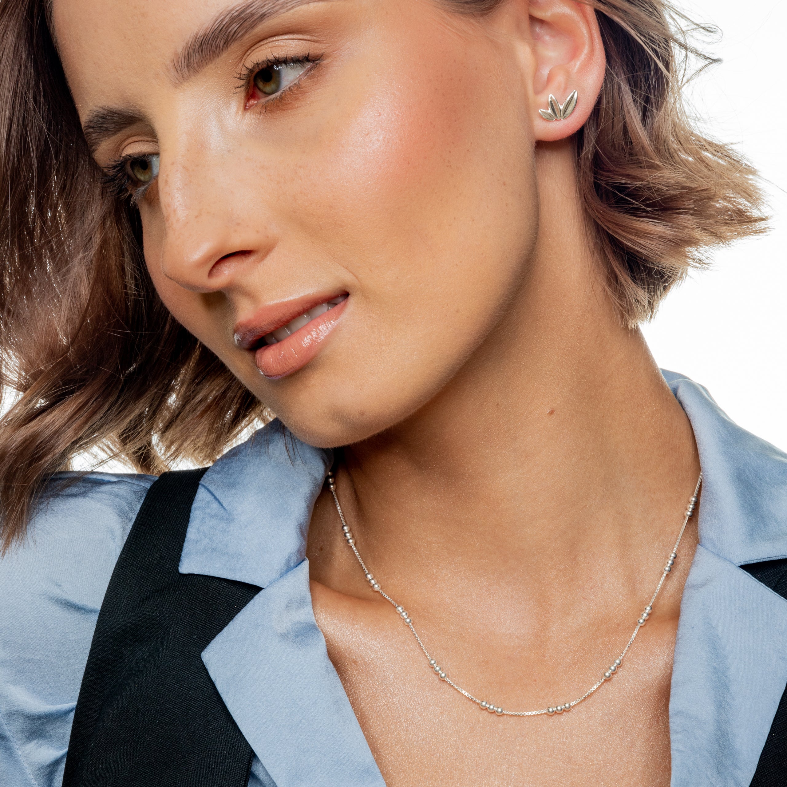 Kolczyki LEAF srebrne