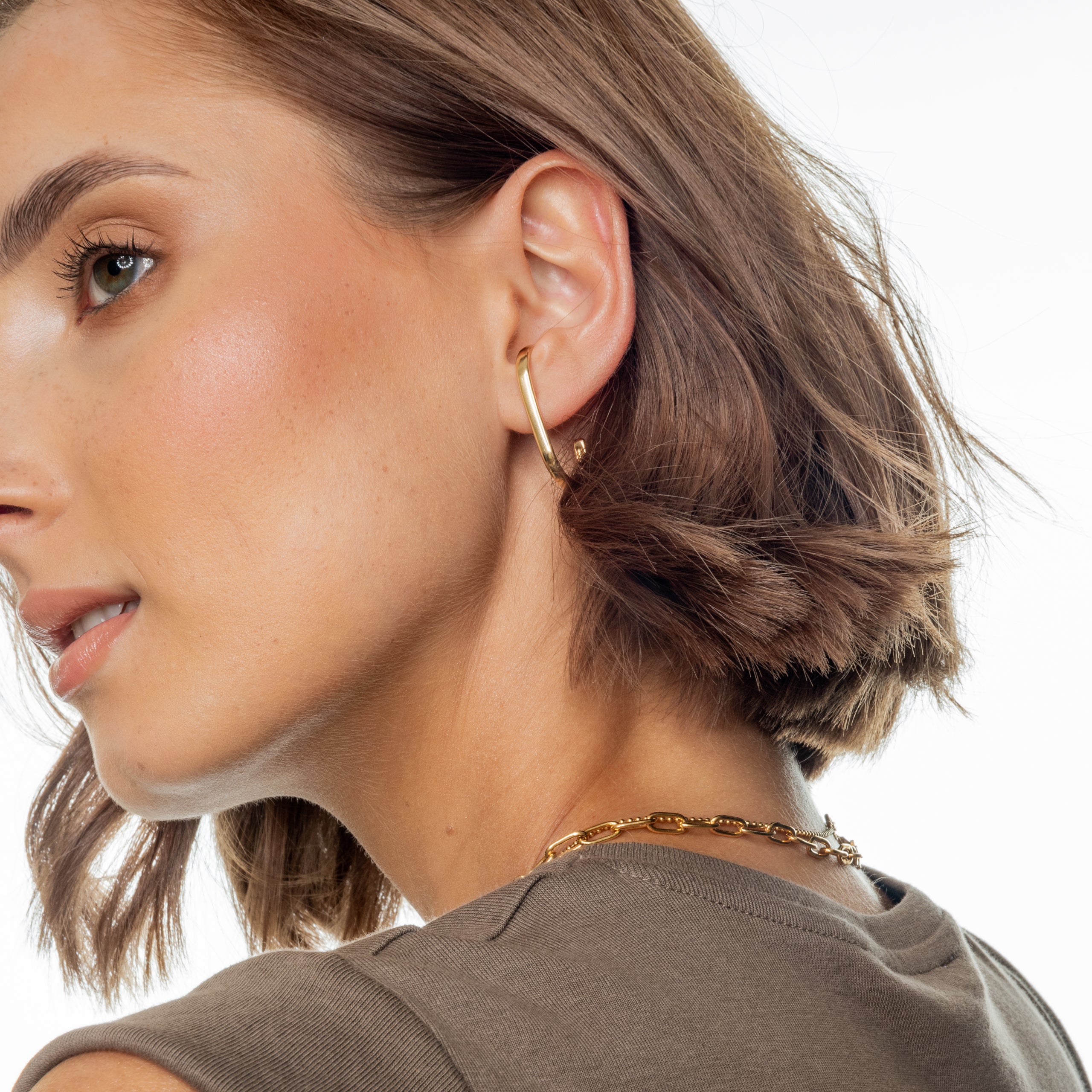 Kolczyki FRESH srebrne pozłacane