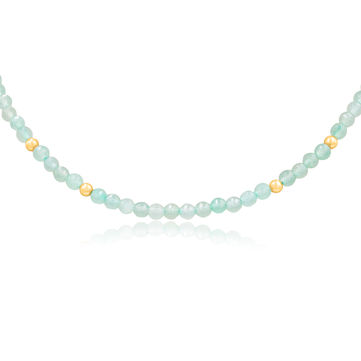 Naszyjnik SAGE z awenturynem srebrny pozłacany