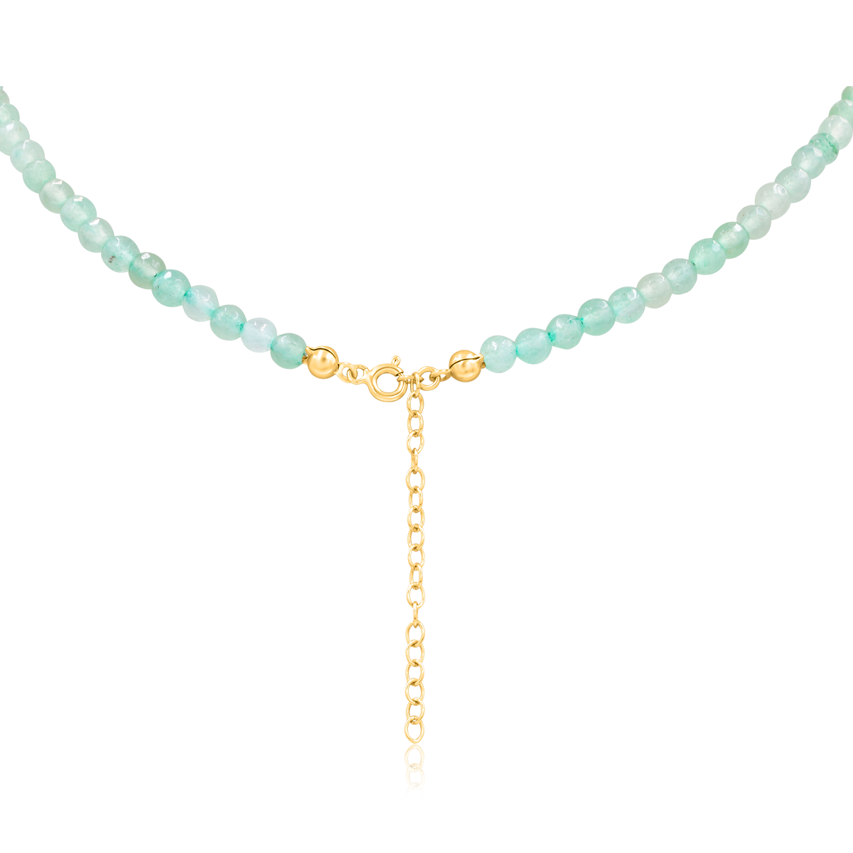 Naszyjnik SAGE z awenturynem srebrny pozłacany