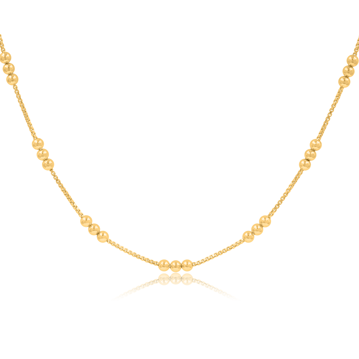 Łańcuszek CARA srebrny pozłacany