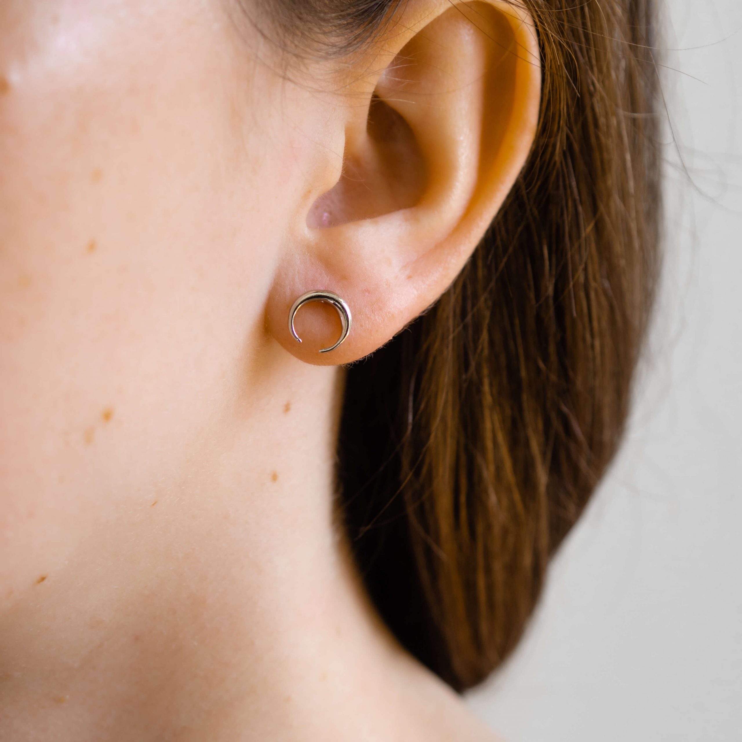 Zestaw KSIĘŻYCOWY srebrny - zawieszka, kolczyki i łańcuszek