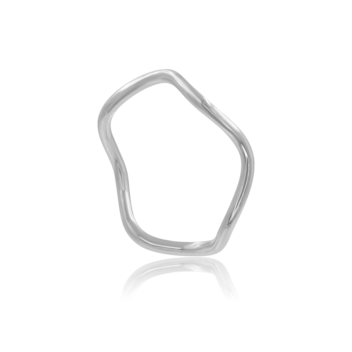 Pierścionek WAVE białe złoto