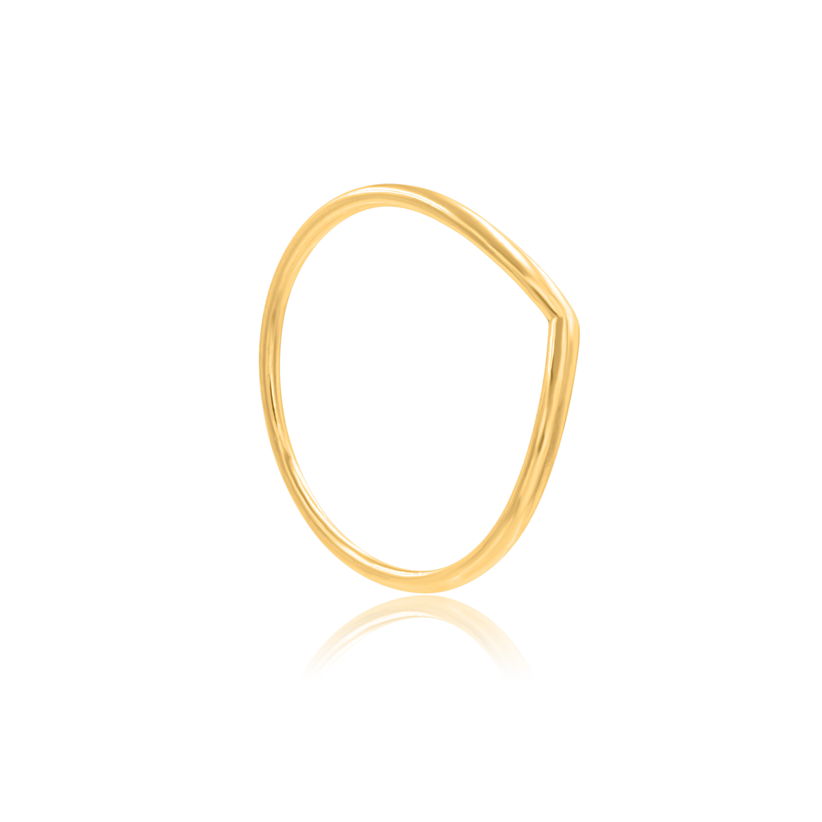 Pierścionek COURSE srebrny pozłacany