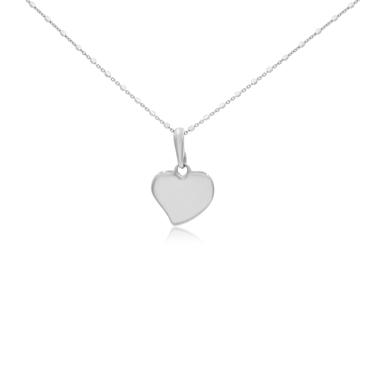 Zawieszka serduszko HEART pełna srebrna