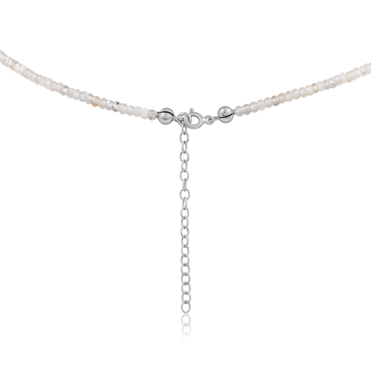 Naszyjnik LUNA z kamieniem księżycowym srebrny