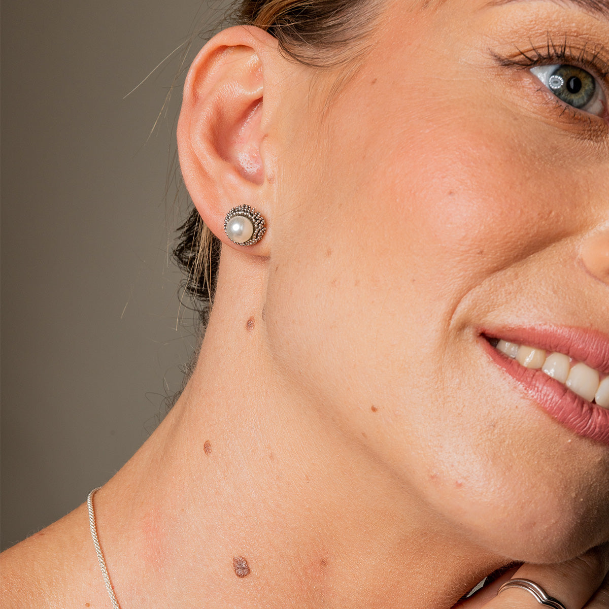 Kolczyki z perłą AUDREY srebrne