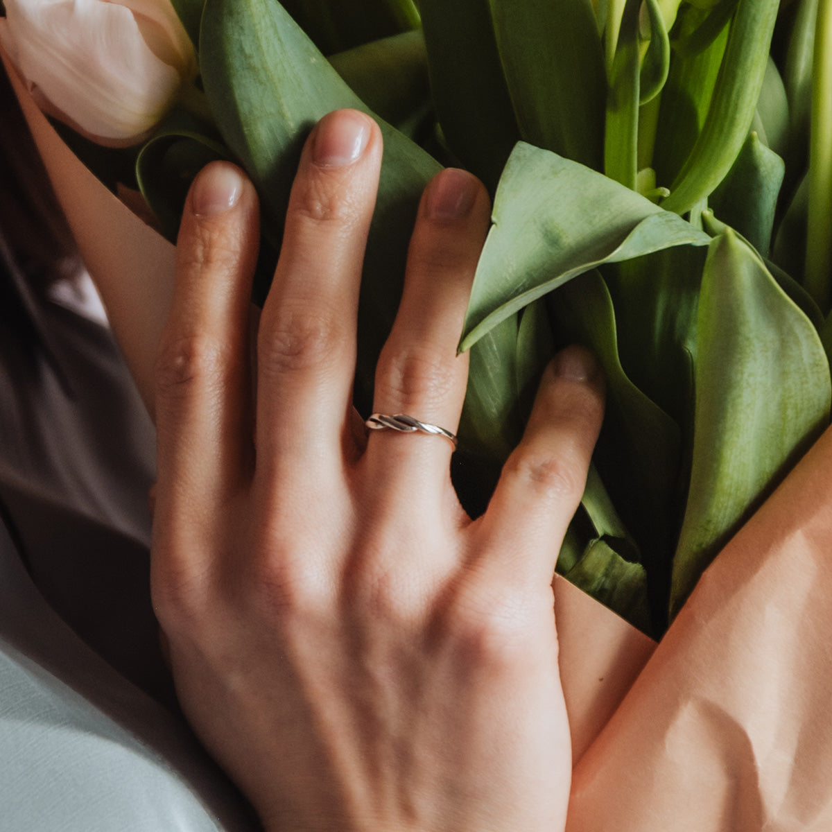 Pierścionek AURA srebrny