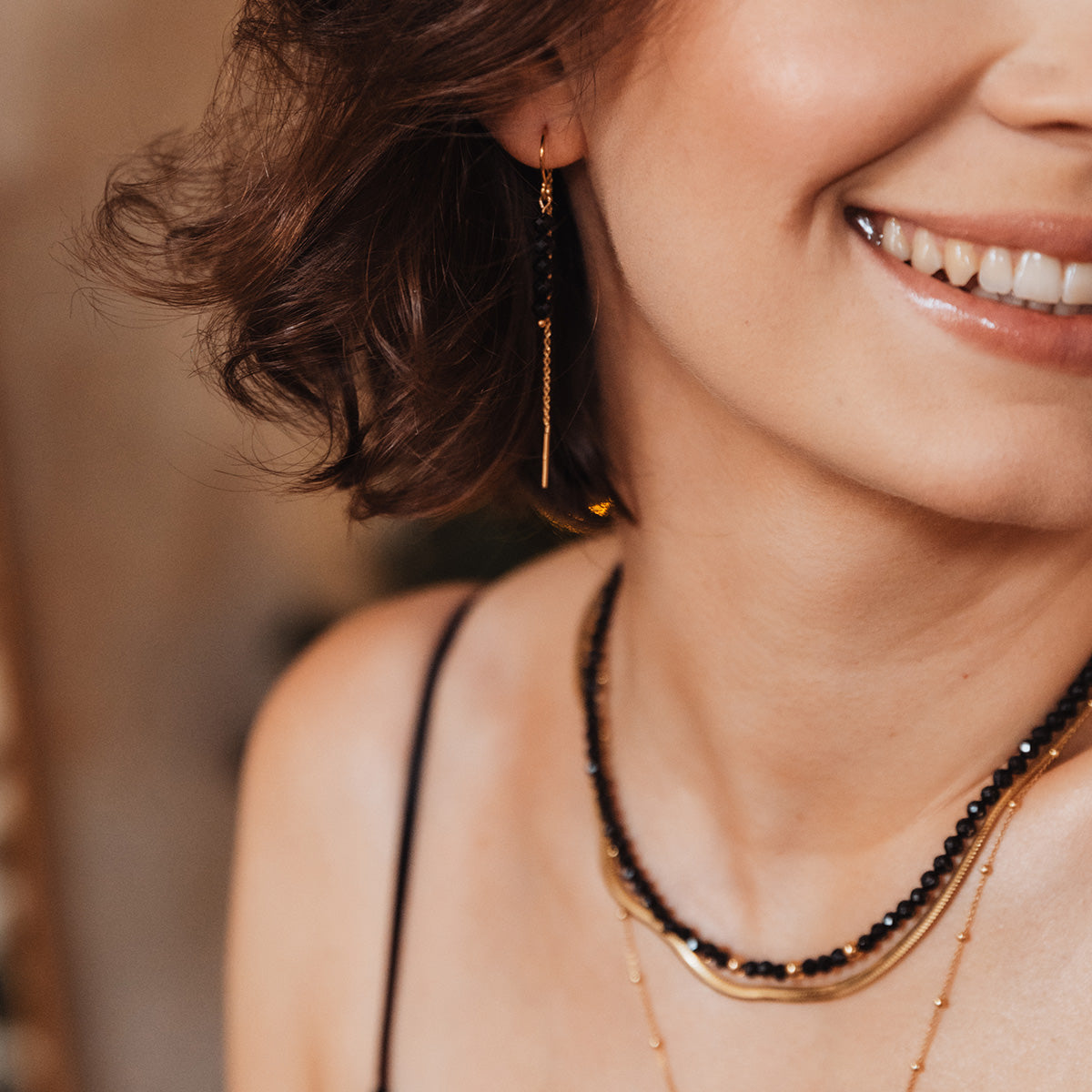 Kolczyki BLAKE srebrne pozłacane