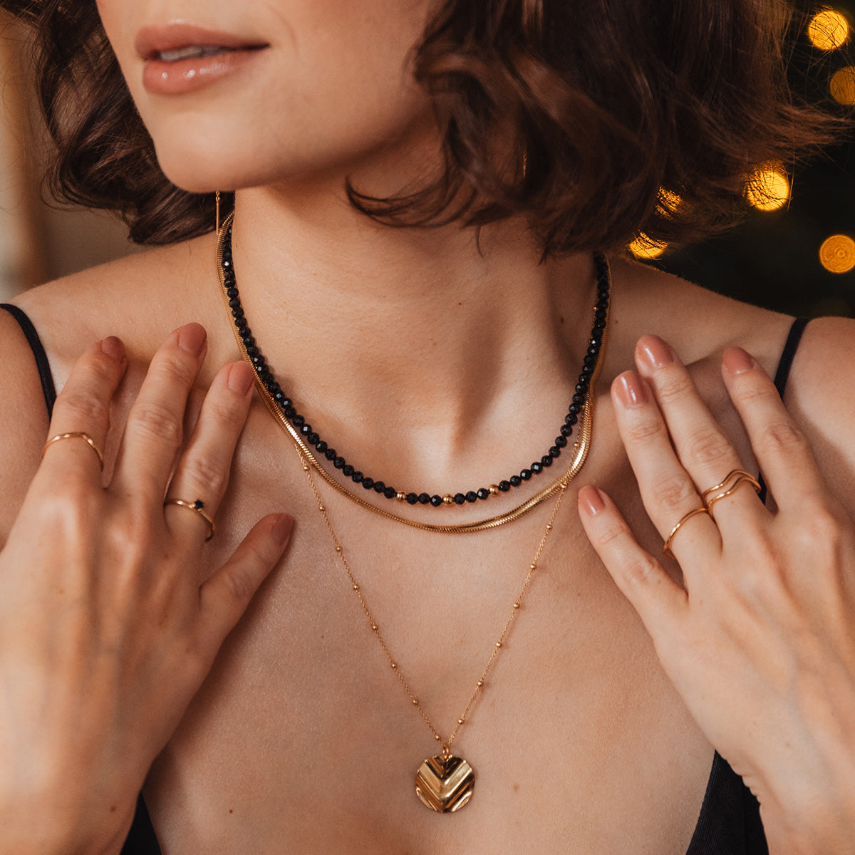 Zawieszka RIVER srebrna pozłacana