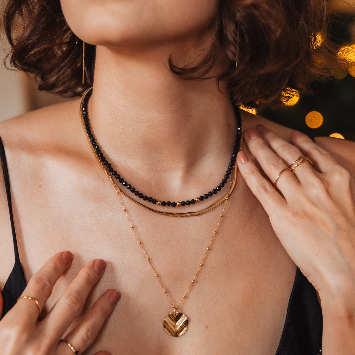 Zawieszka RIVER srebrna pozłacana