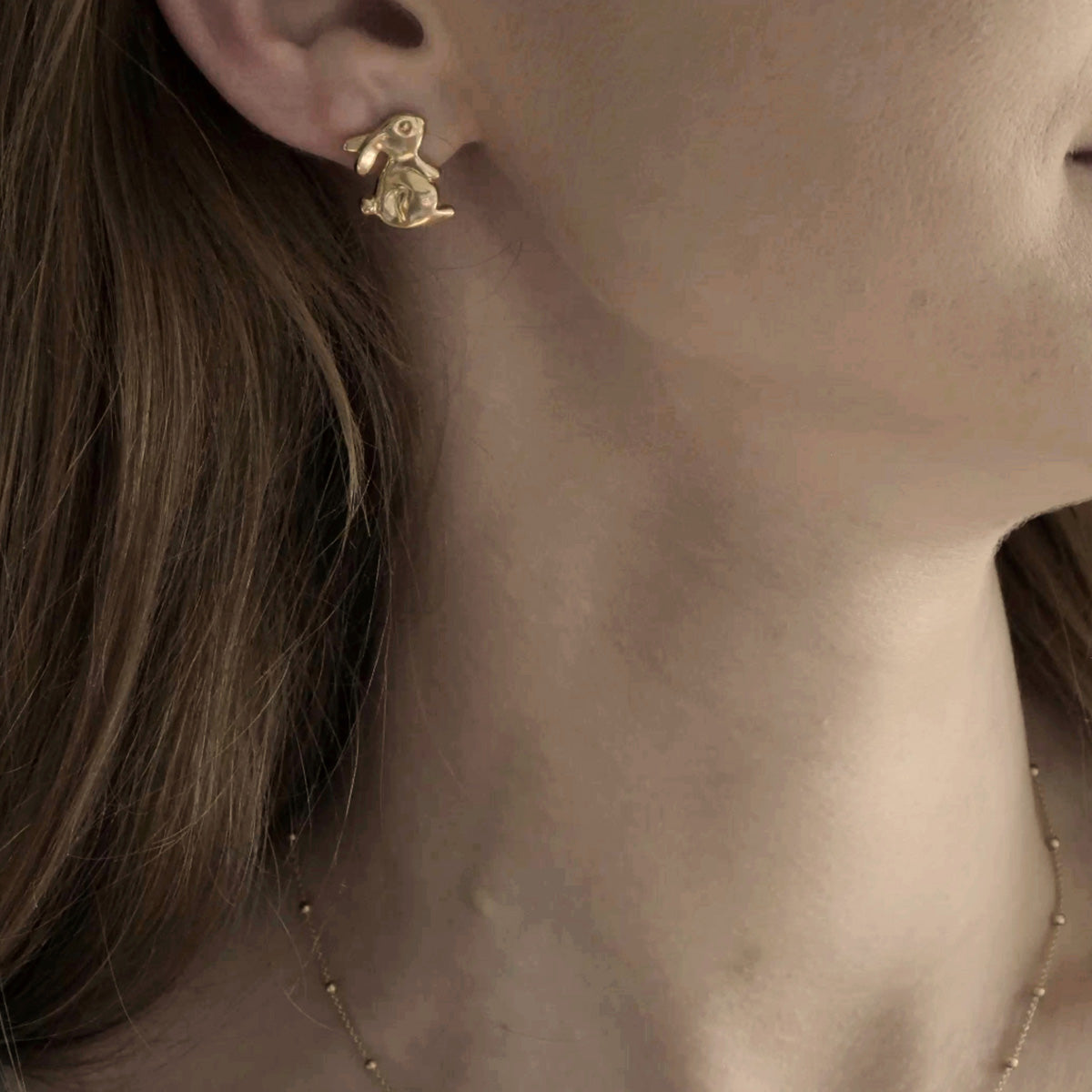 Kolczyki BUNNY złote