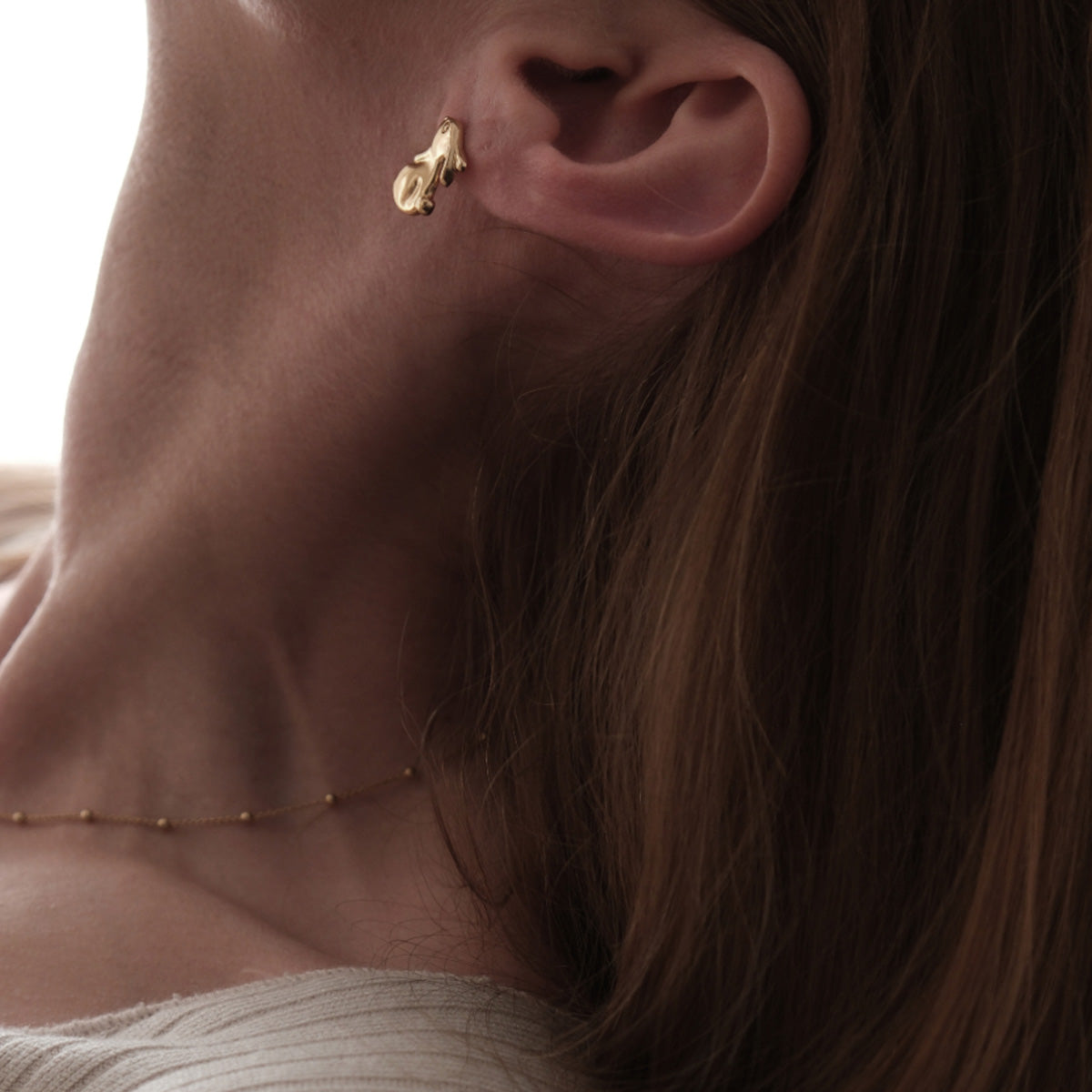 Kolczyki BUNNY srebrne pozłacane