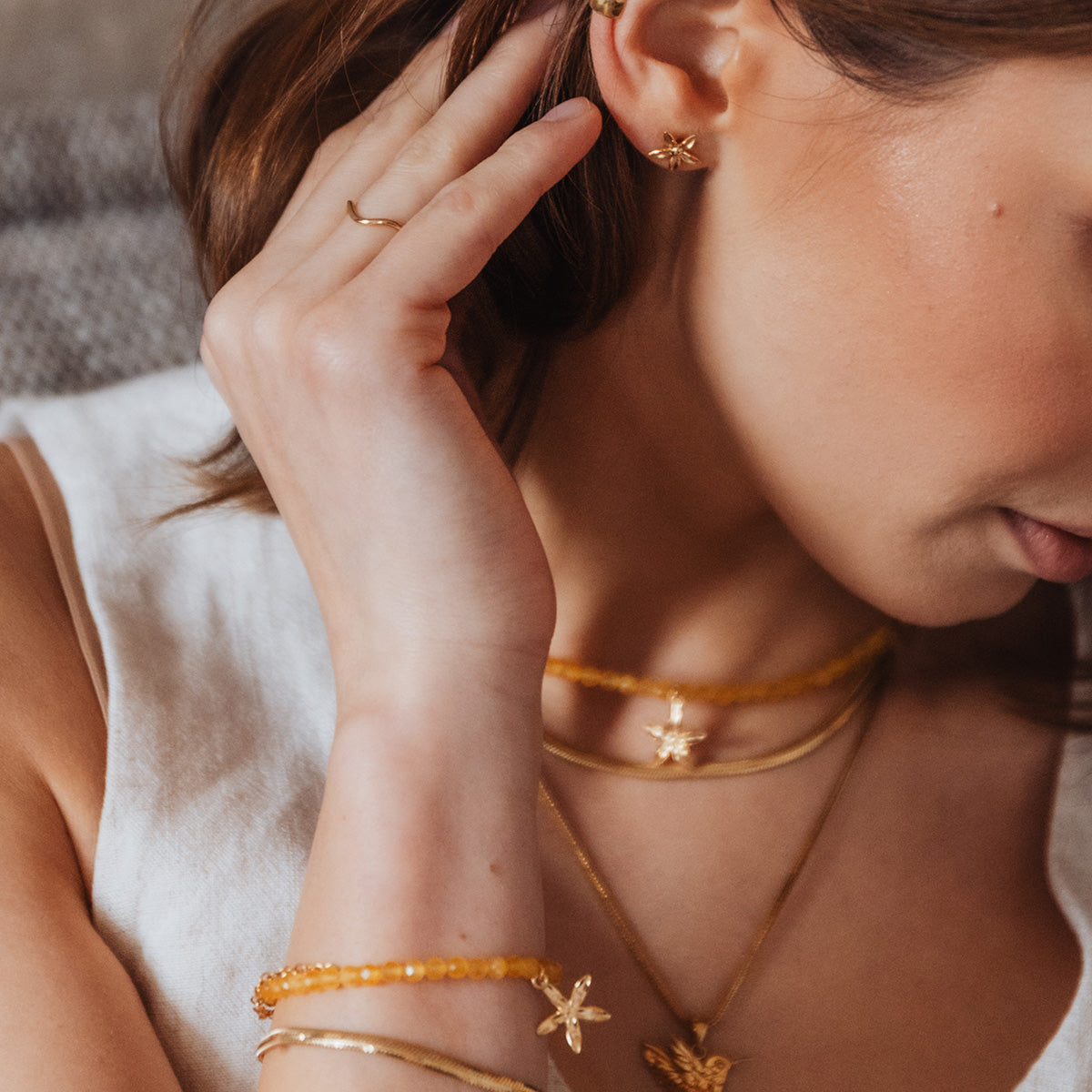 Bransoletka CYNTHIA srebrna pozłacana