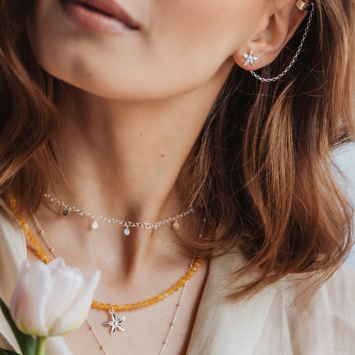 Kolczyki CYNTHIA srebrne